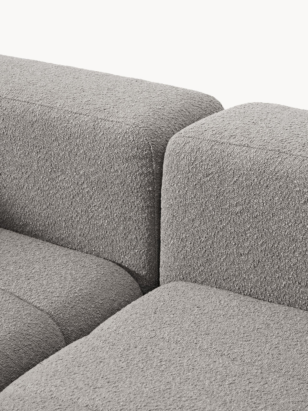 Lena Bouclé Modular Sofa (4-seater) with Ottoman (left/right)