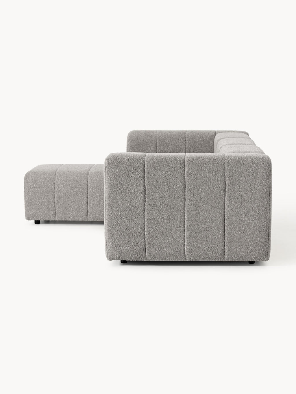 Lena Bouclé Modular Sofa (4-seater) with Ottoman (left/right)