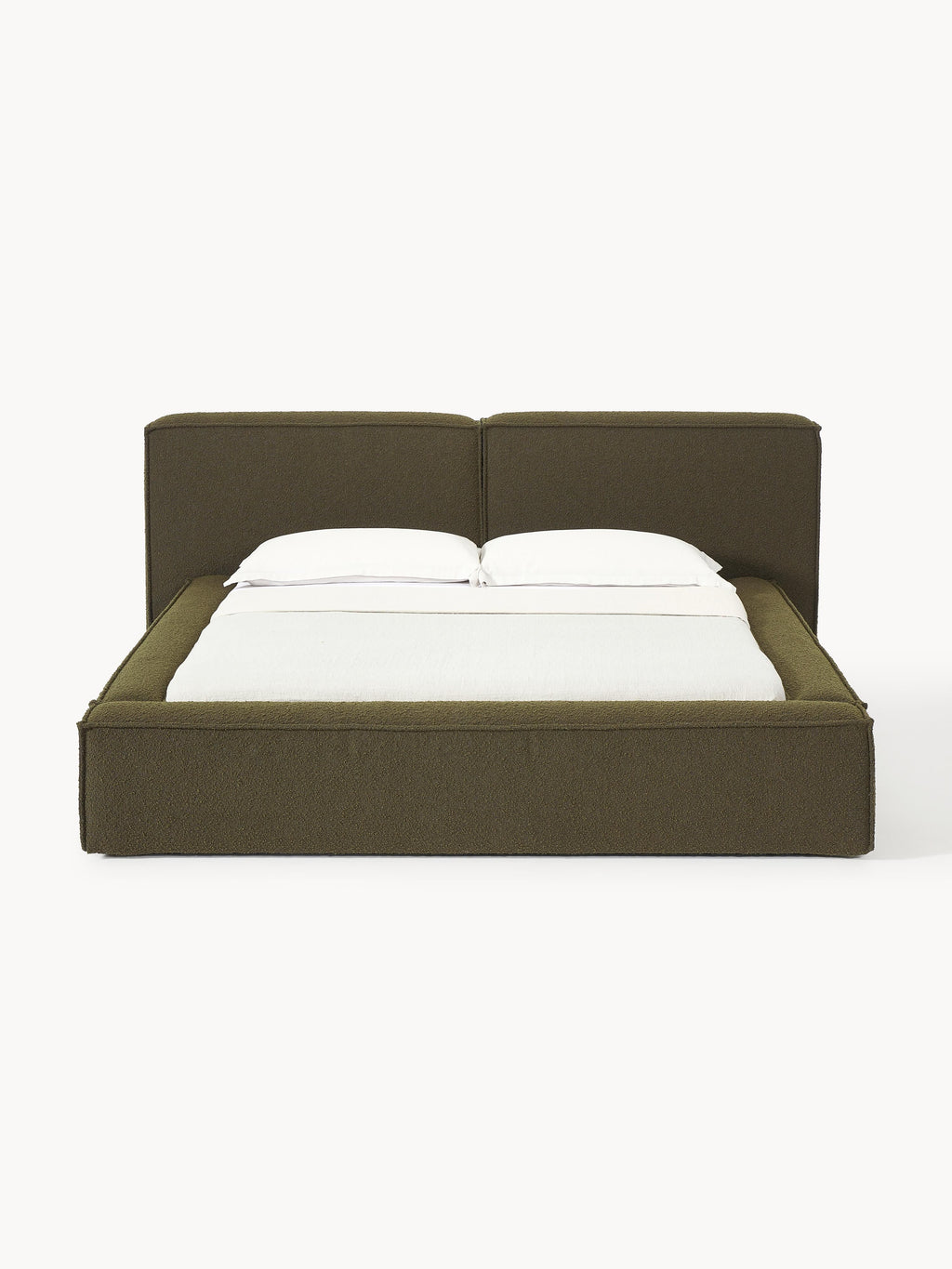 Lennon Upholstered Bouclé Bed with Storage Space