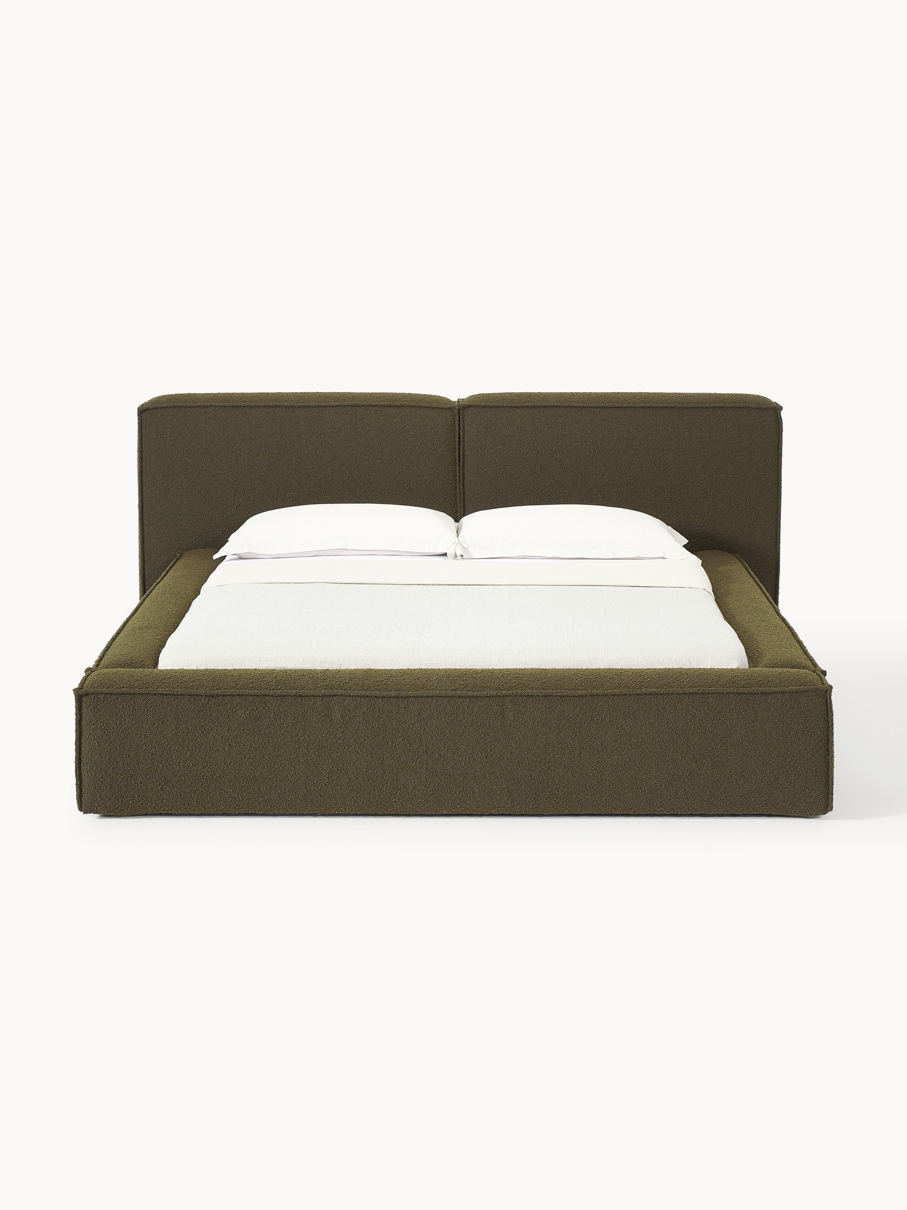 Lennon Upholstered Bouclé Bed with Storage Space