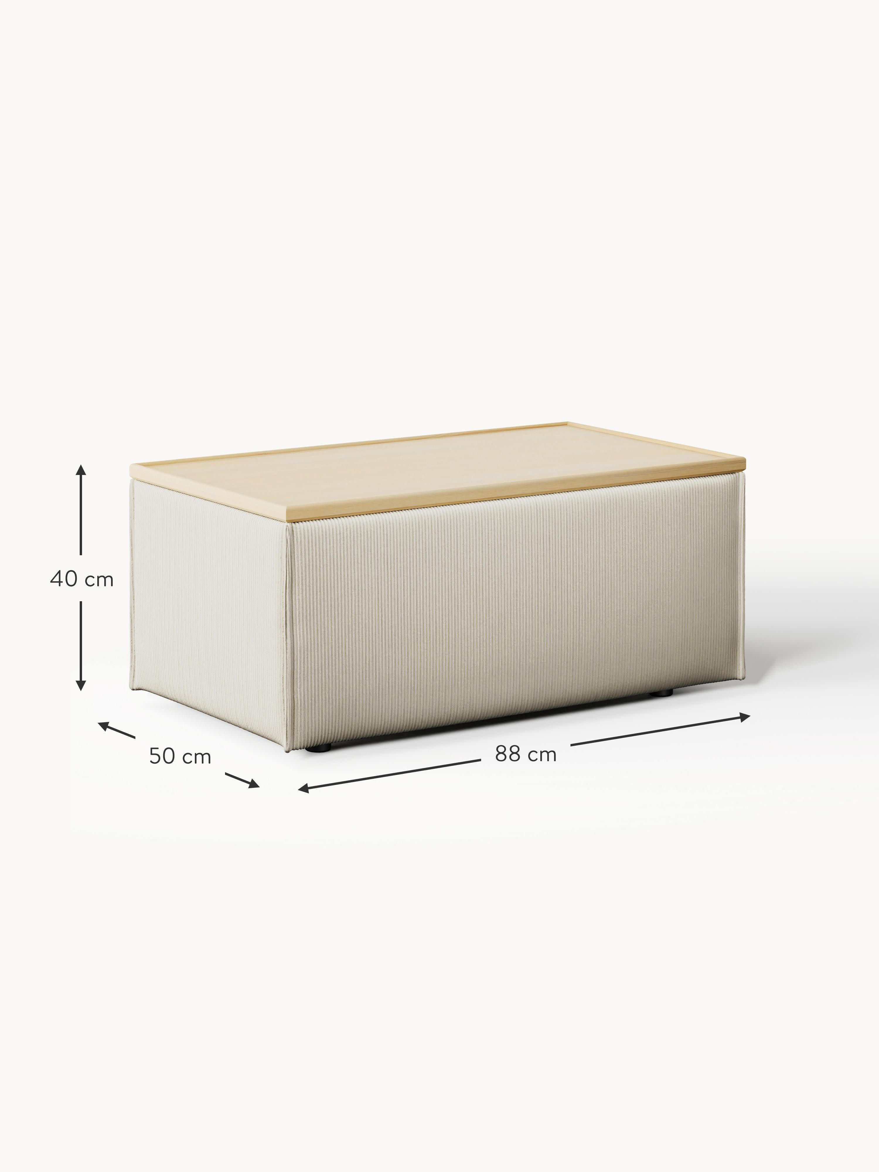 Lennon Corduroy Ottoman with Storage