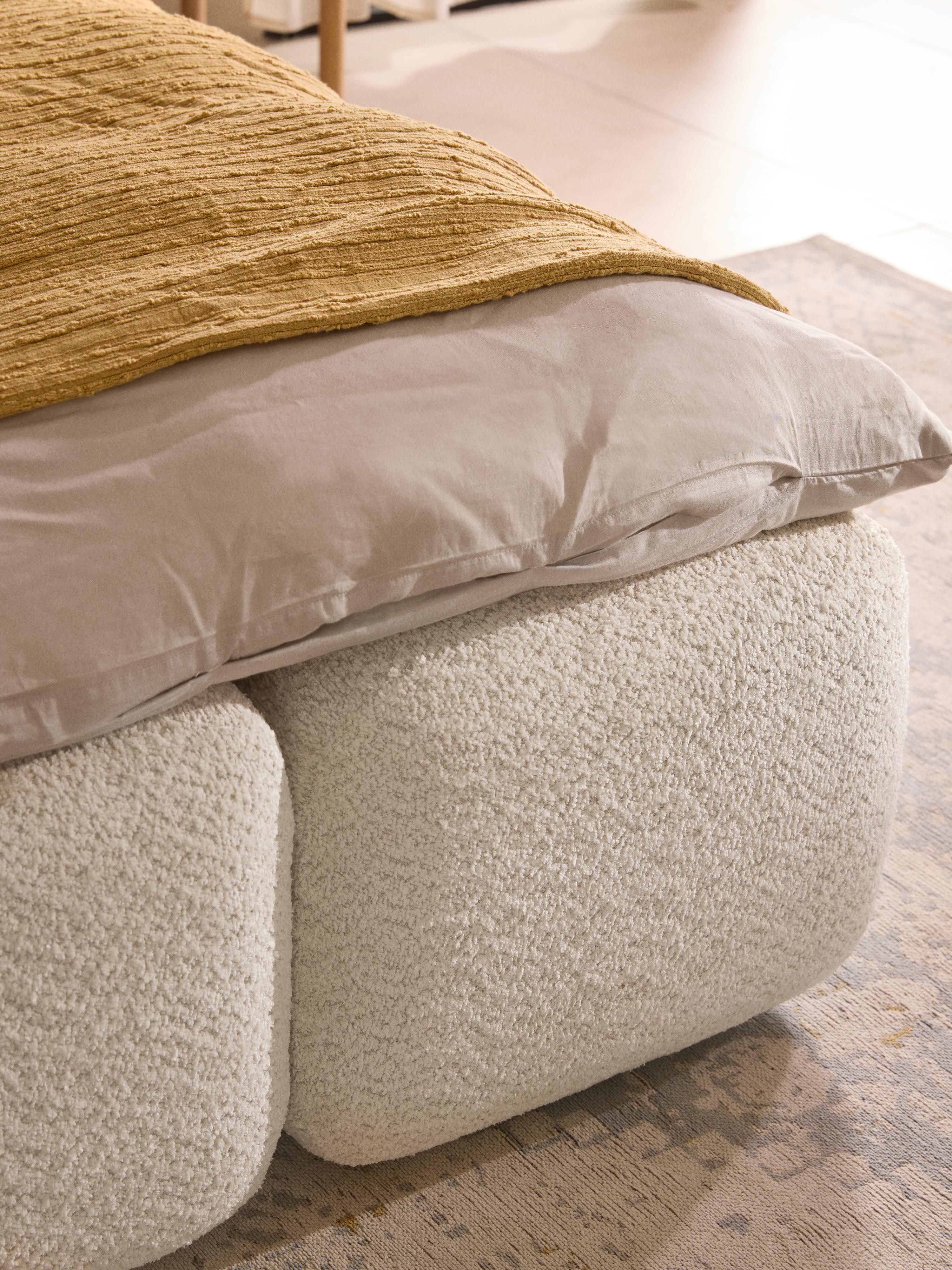 Tayla Upholstered Teddy Bouclé Bed