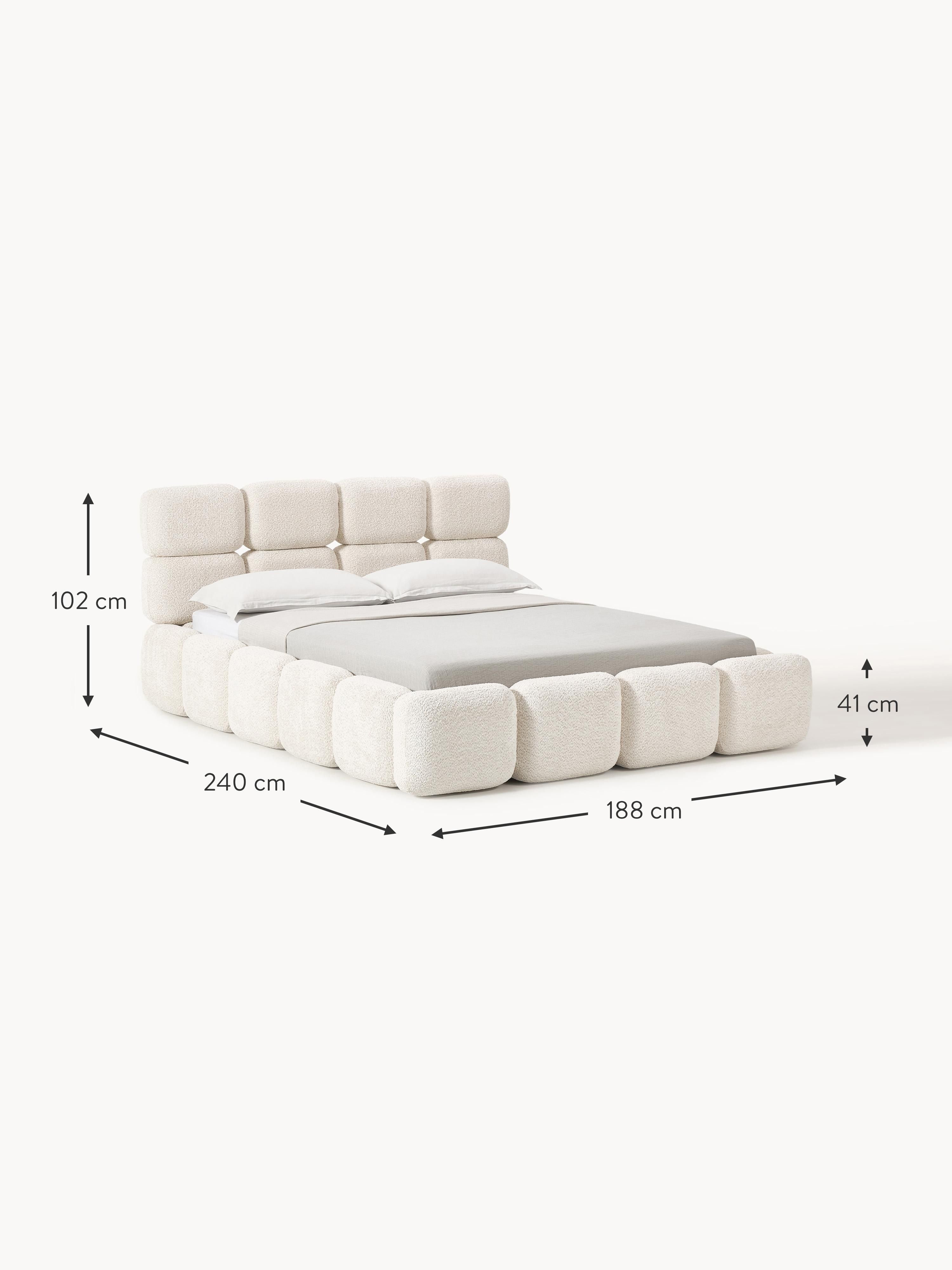 Tayla Upholstered Teddy Bouclé Bed