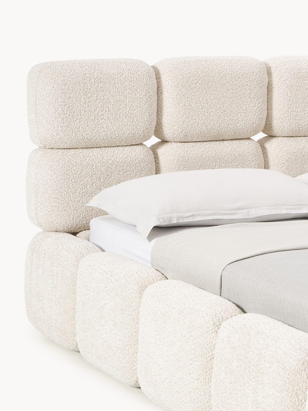 Tayla Upholstered Teddy Bouclé Bed