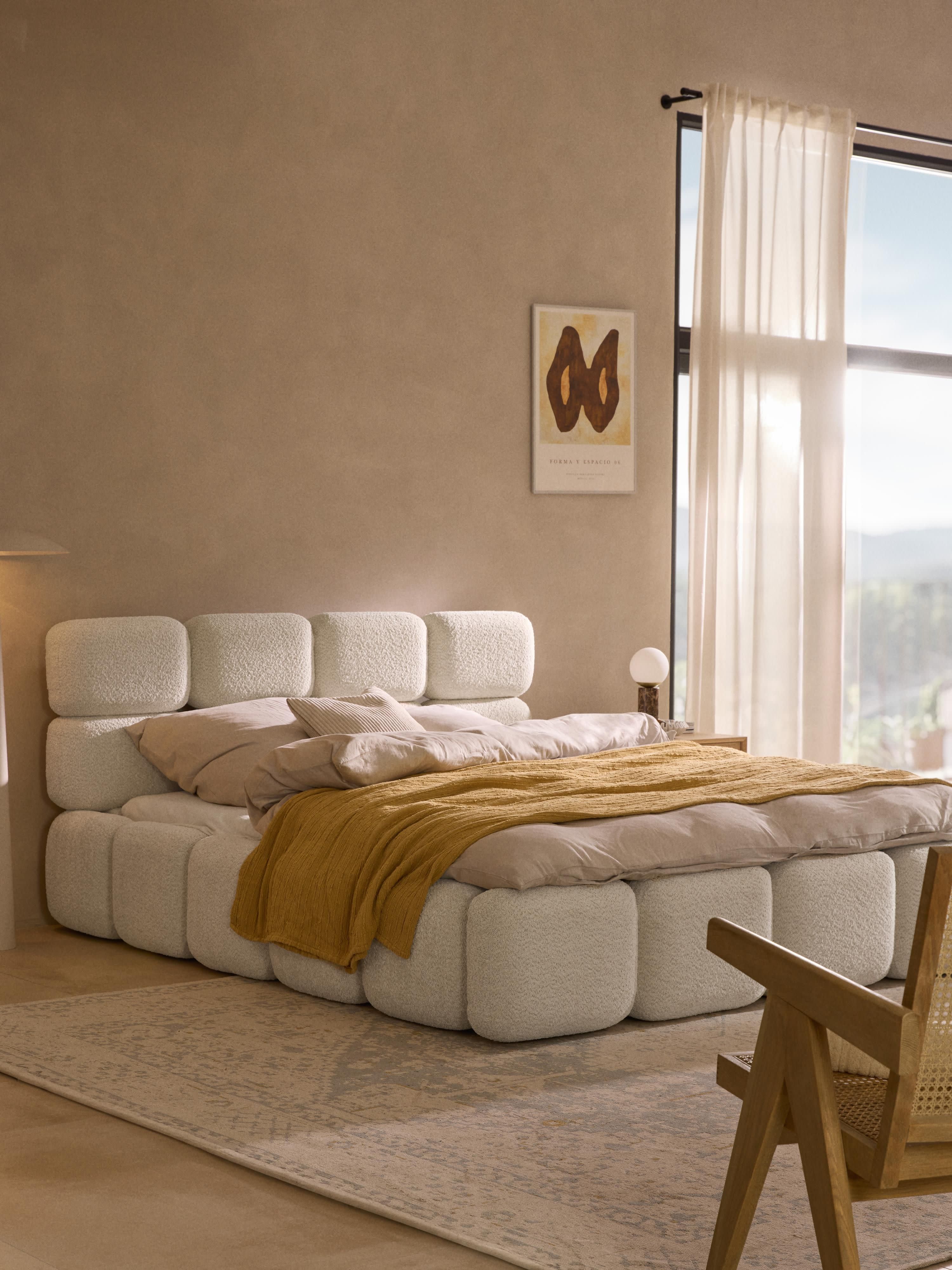 Tayla Upholstered Teddy Bouclé Bed