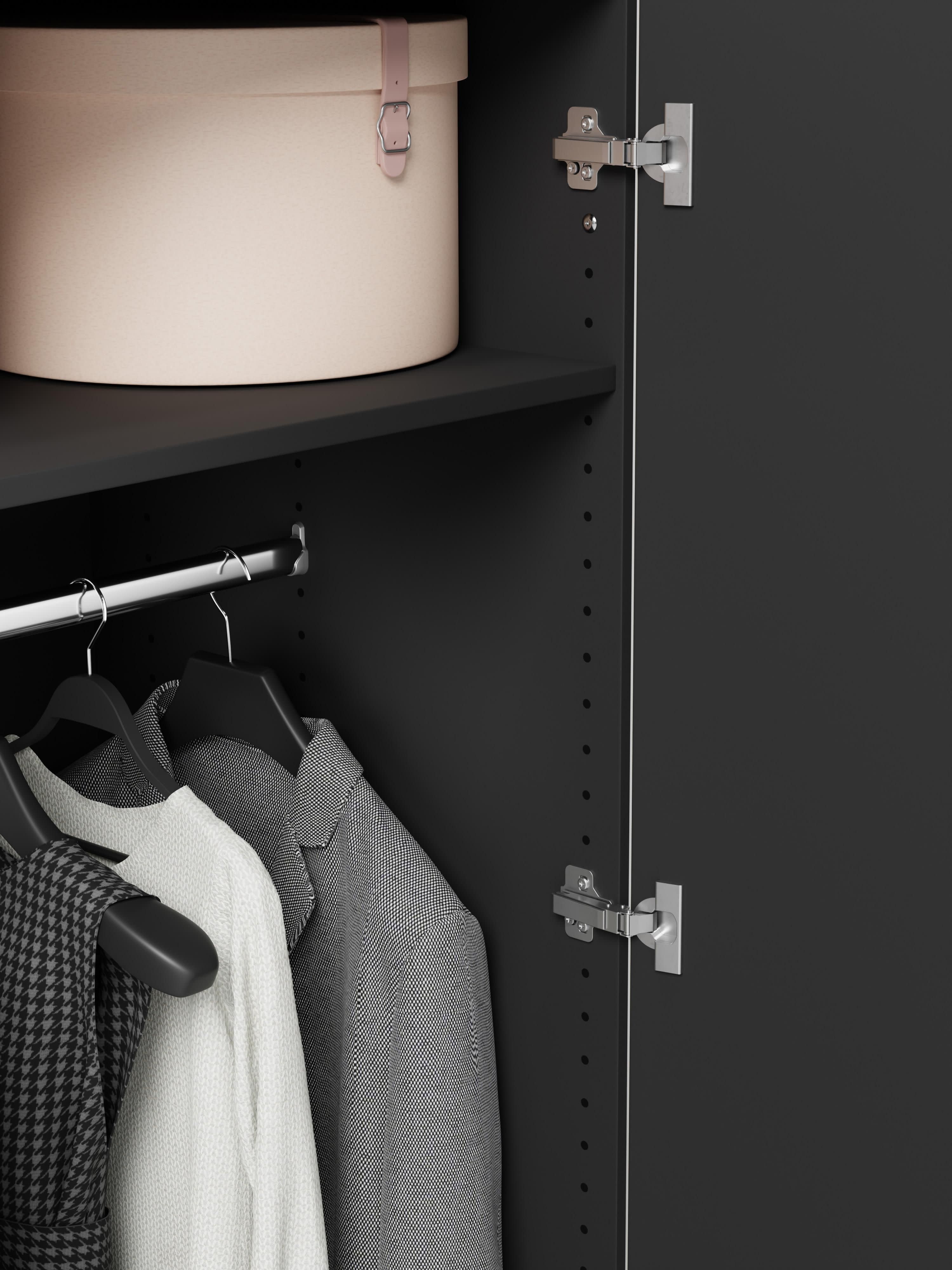 Leon Modular Hinged Door Wardrobe, 50 cm Wide, in various sizes