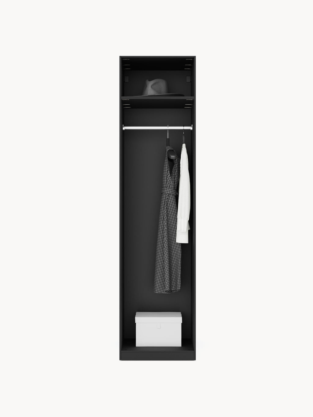 Leon Modular Hinged Door Wardrobe, 50 cm Wide, in various sizes
