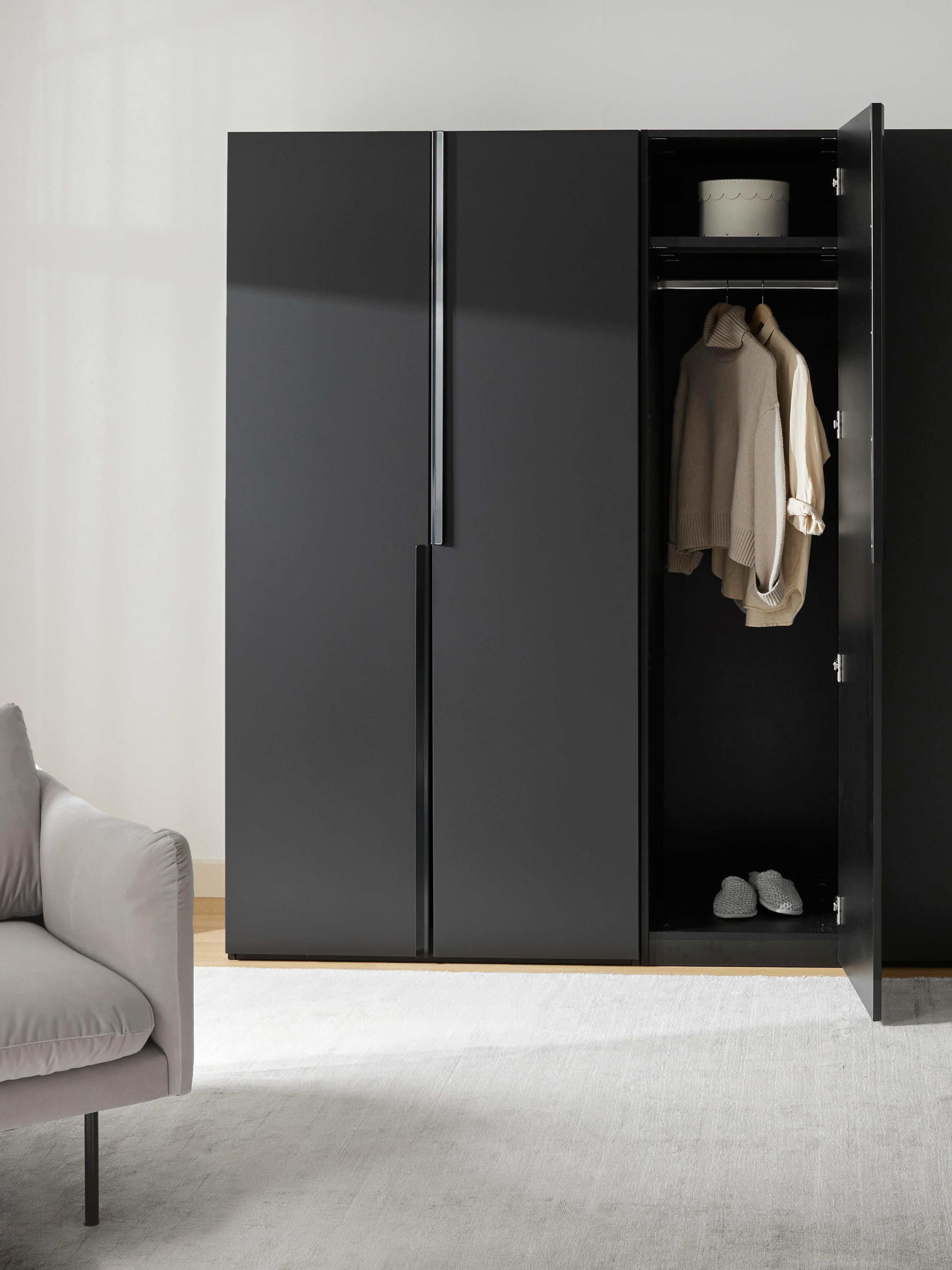 Leon Modular Hinged Door Wardrobe, 50 cm Wide, in various sizes