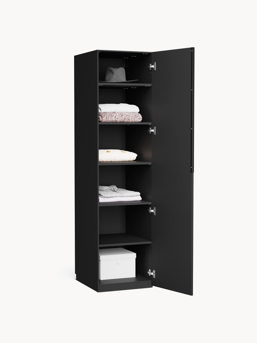 Leon Modular Hinged Door Wardrobe, 50 cm Wide, in various sizes