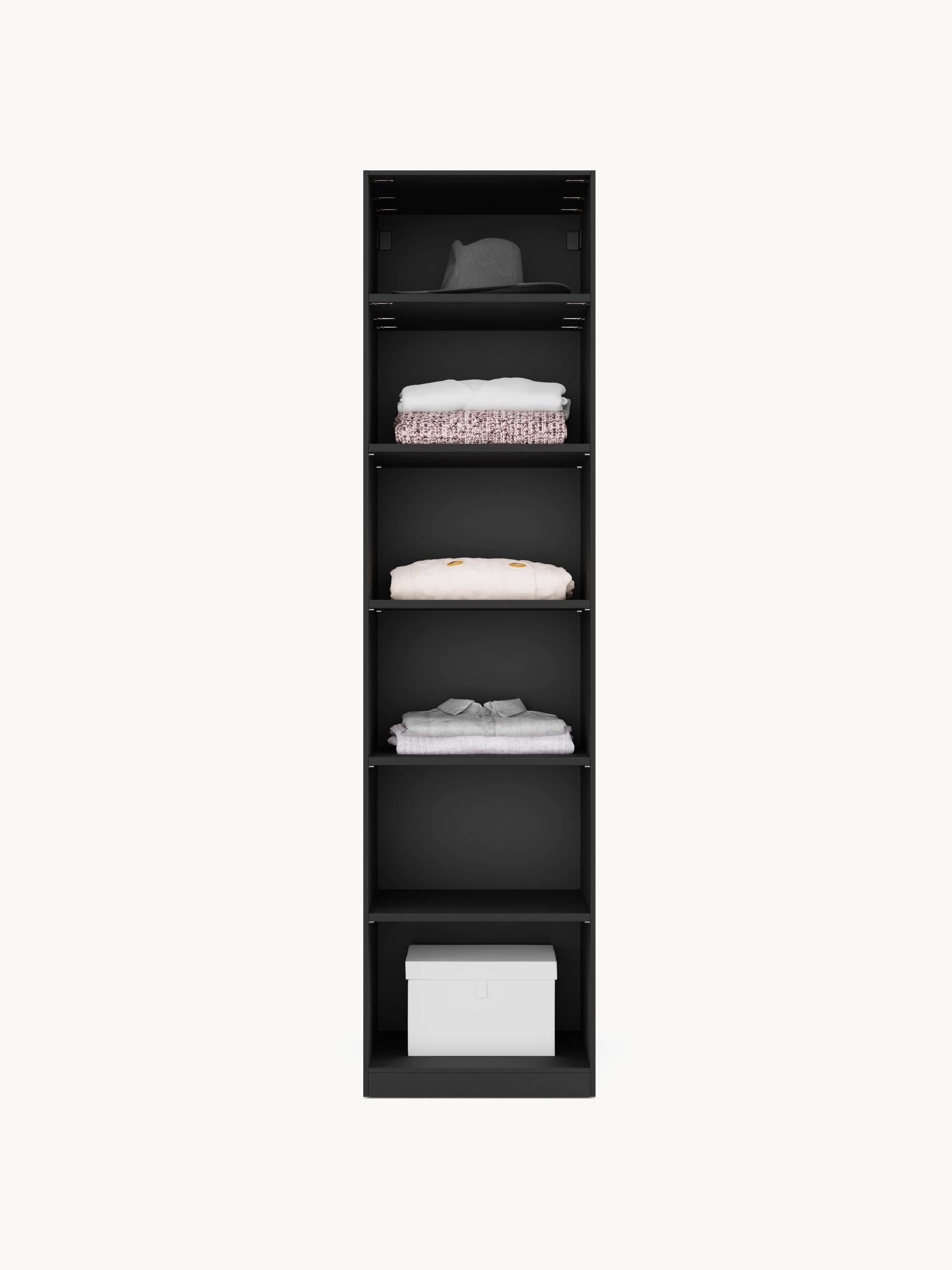 Leon Modular Hinged Door Wardrobe, 50 cm Wide, in various sizes