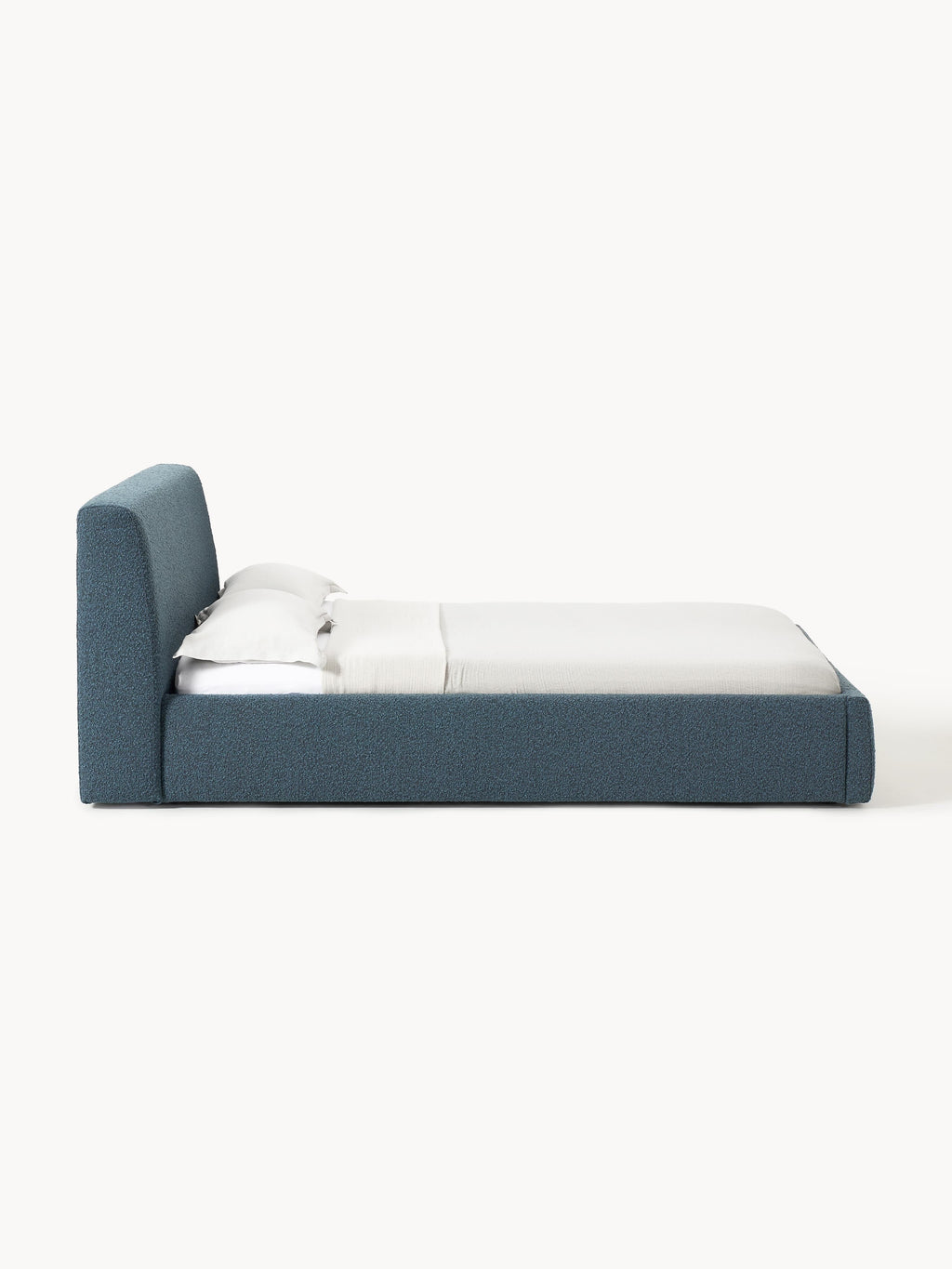 Cloud Upholstered Bouclé Bed with Storage Space