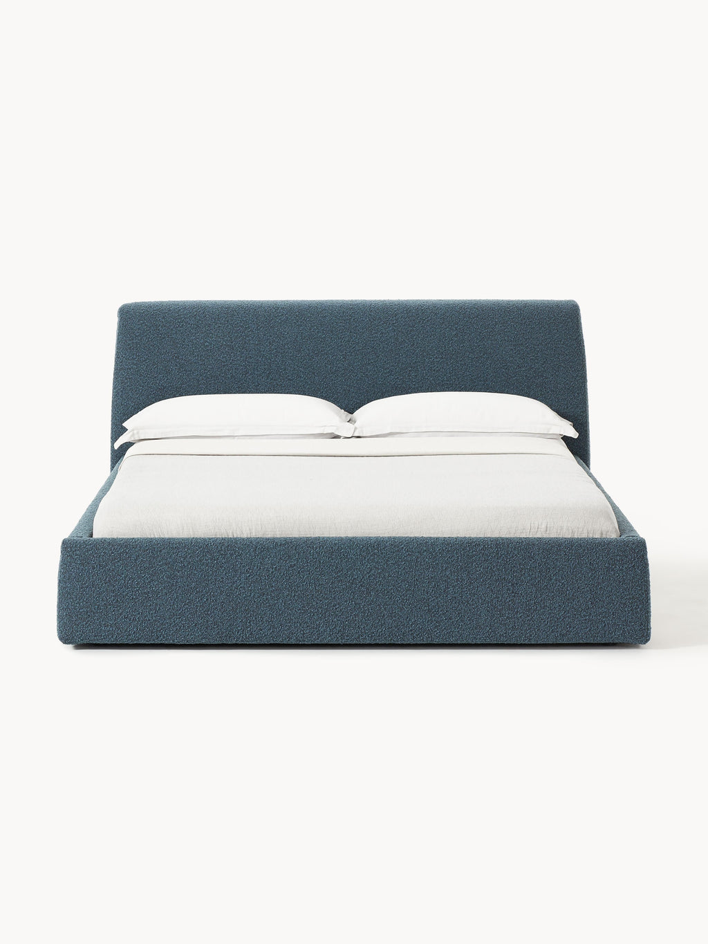 Cloud Upholstered Bouclé Bed with Storage Space
