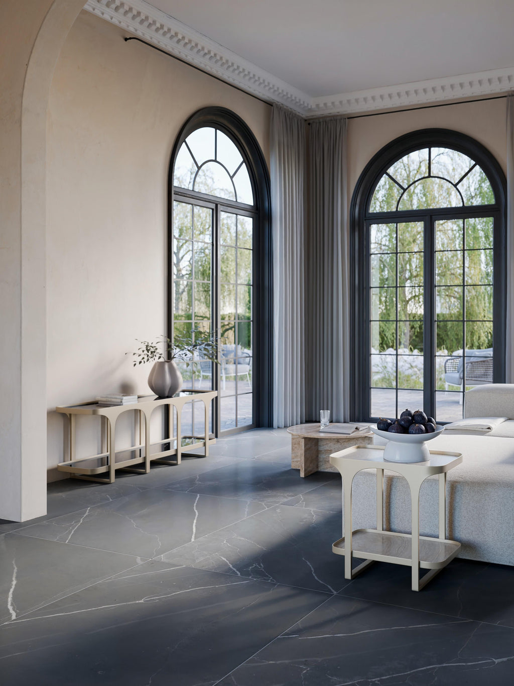 Bella Travertine Effect Lowboard