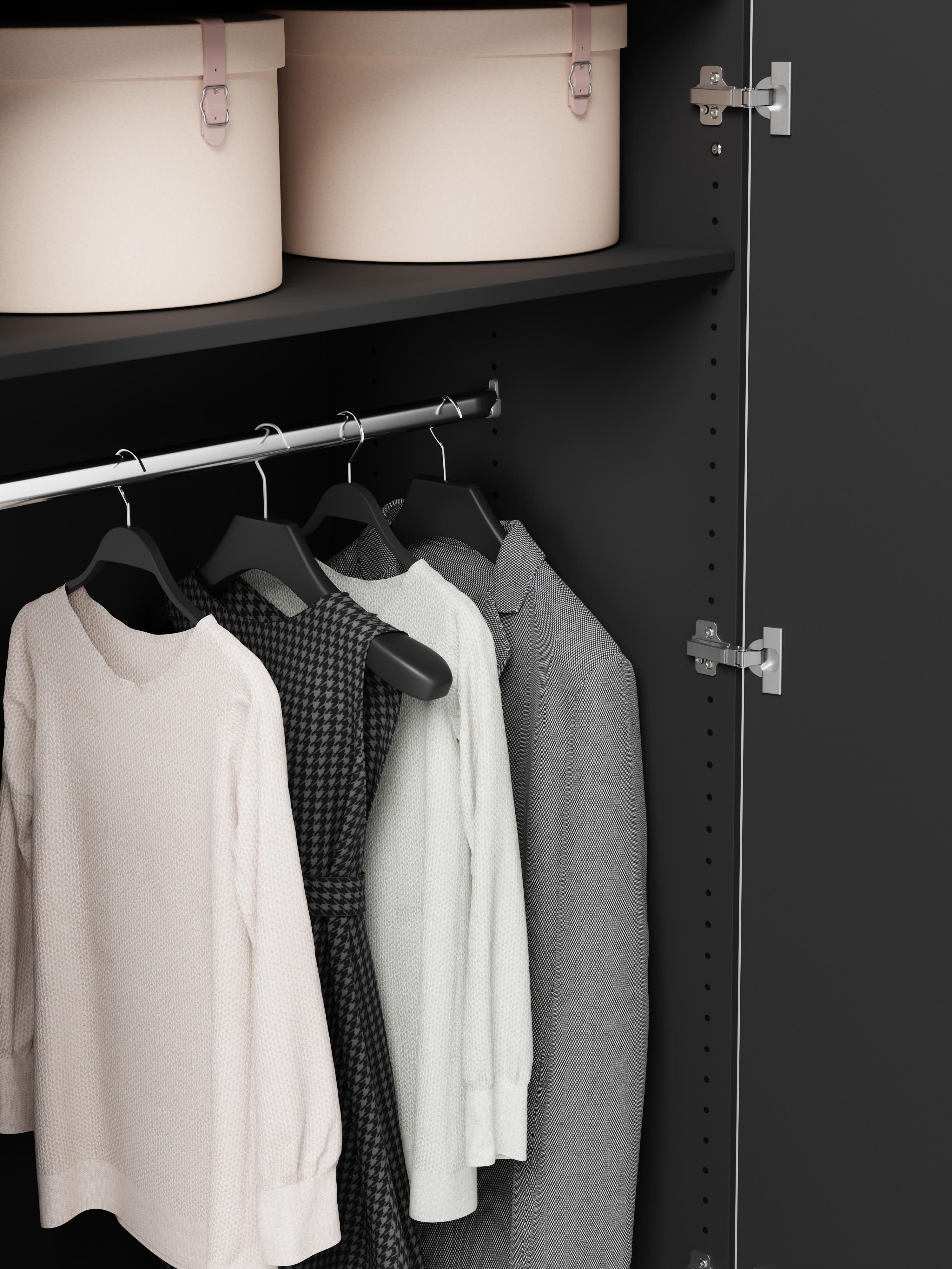 Simone Modular Revolving Door Wardrobe, 250 cm Wide, in various sizes