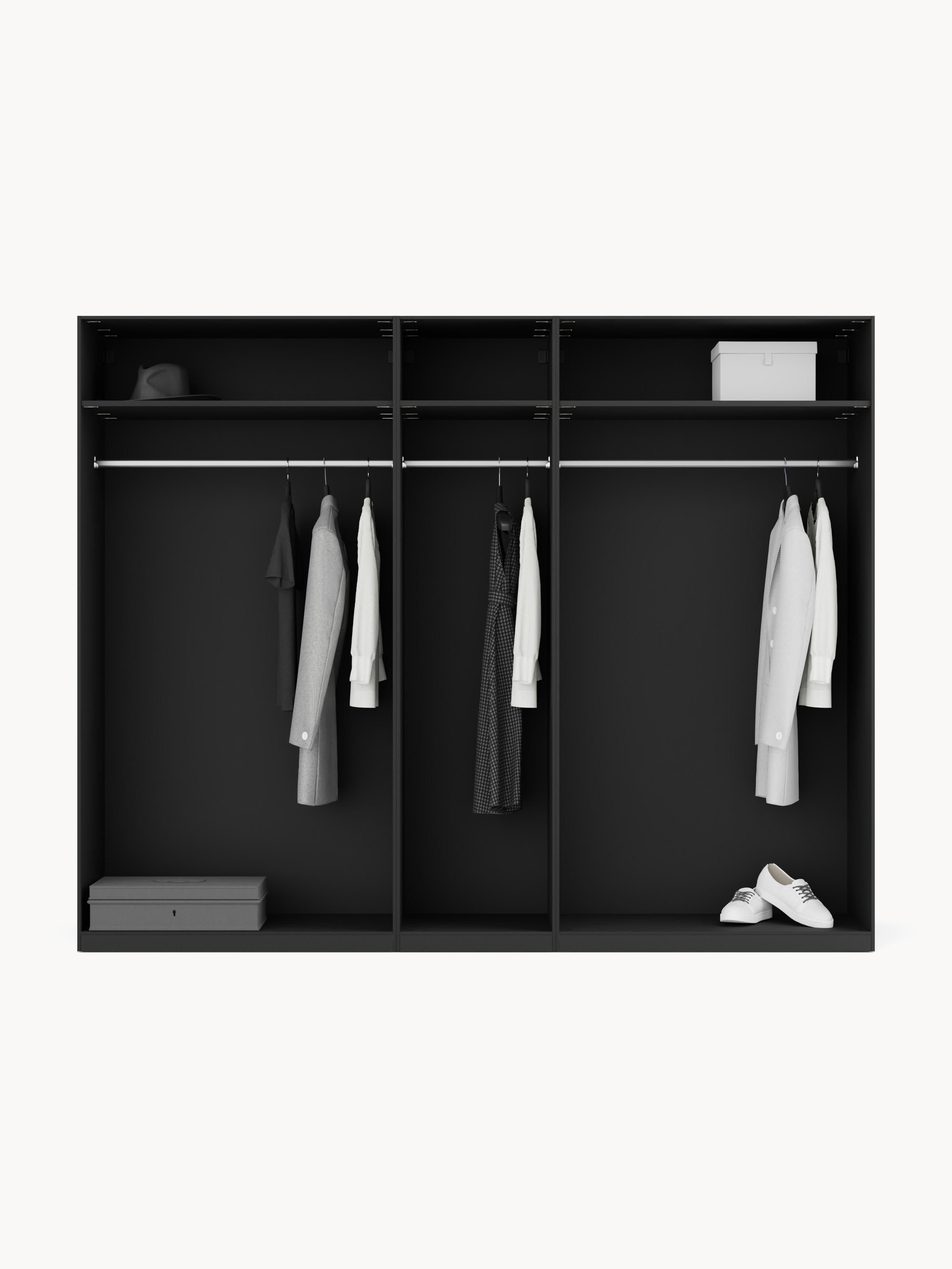 Simone Modular Revolving Door Wardrobe, 250 cm Wide, in various sizes