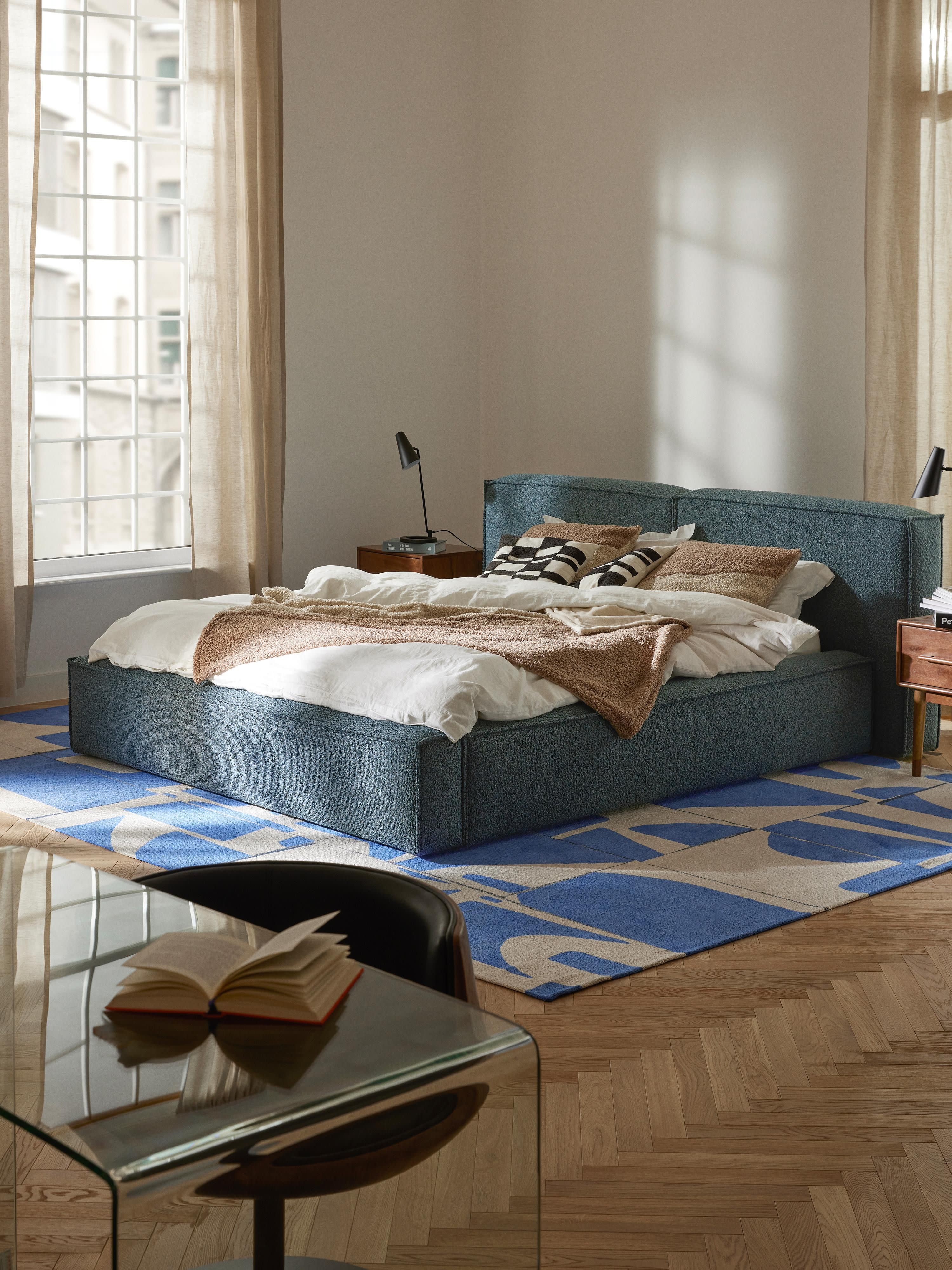 Lennon Upholstered Bouclé Bed