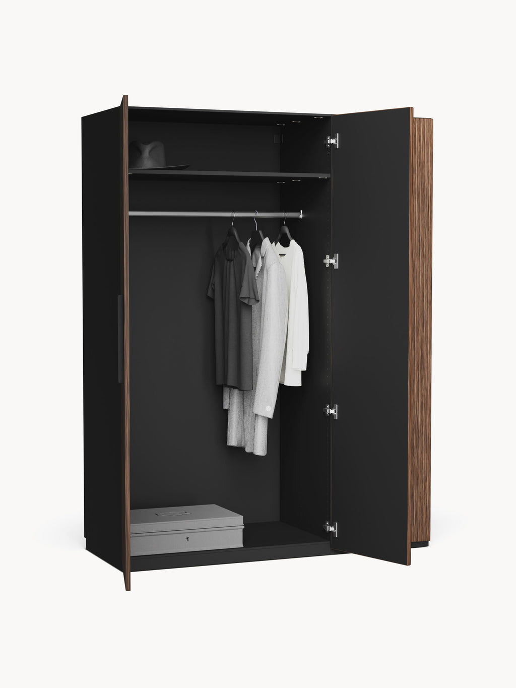 Simone Modular Hinged Door Wardrobe, 150 cm Wide, in various sizes