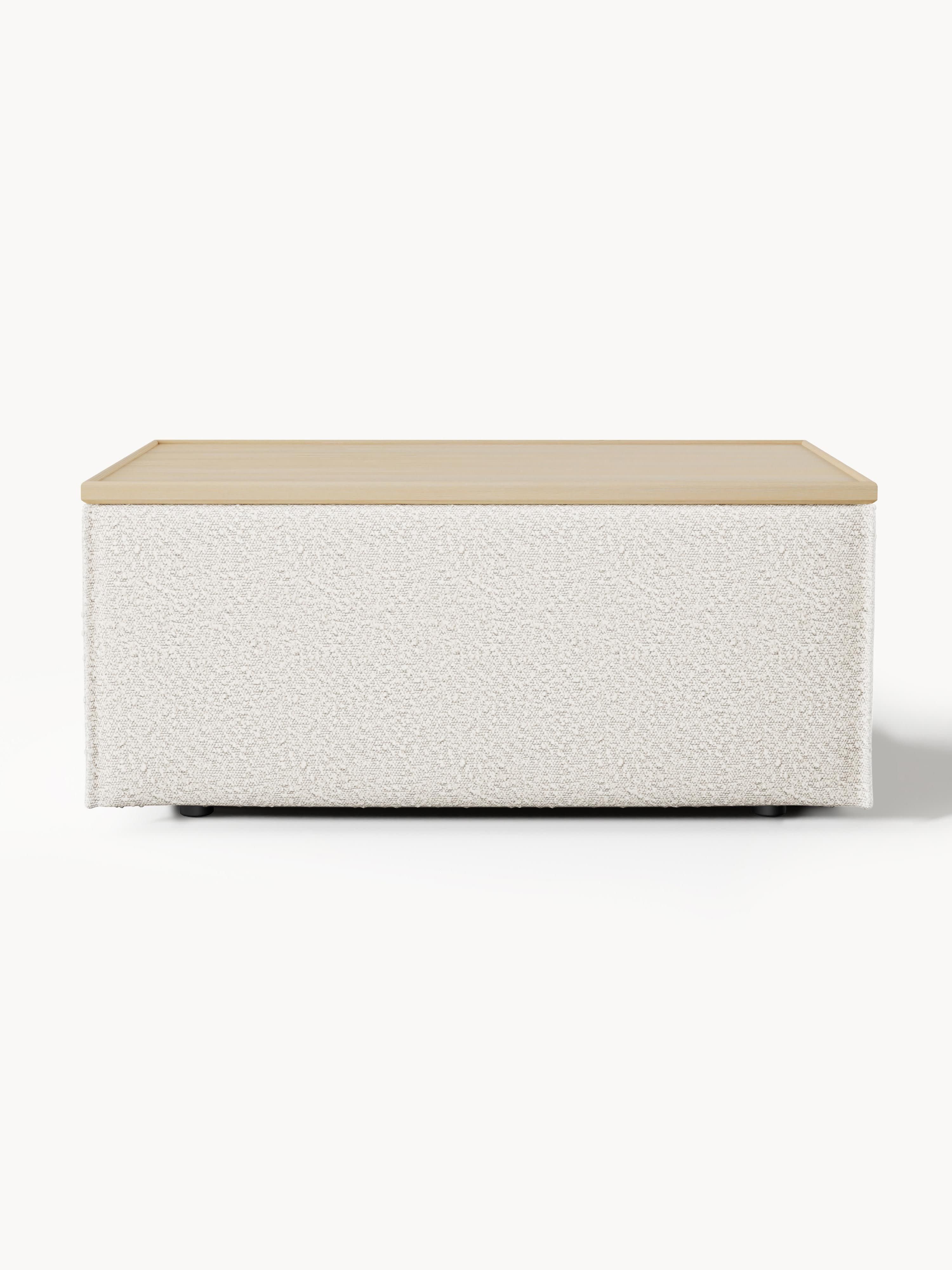 Lennon Bouclé Ottoman with Storage