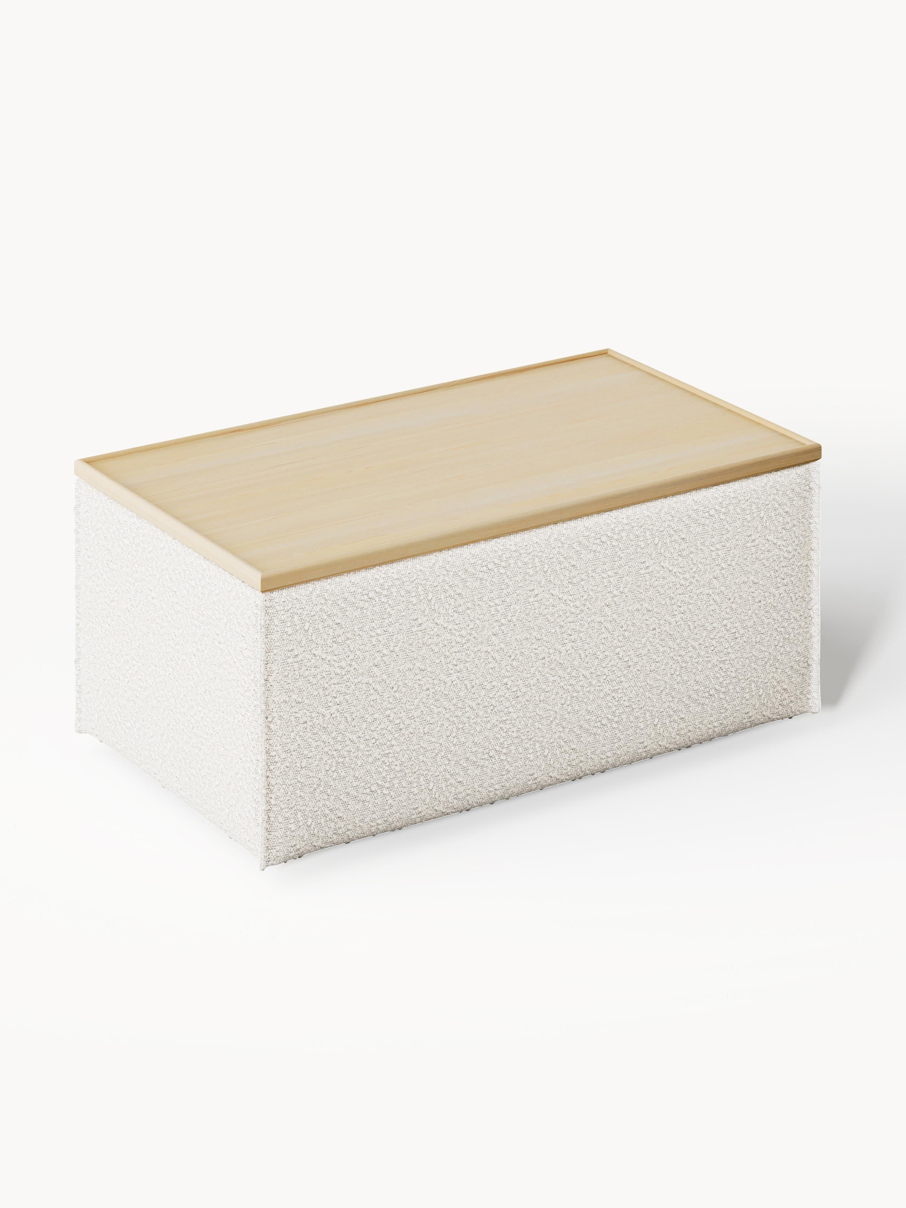 Lennon Bouclé Ottoman with Storage