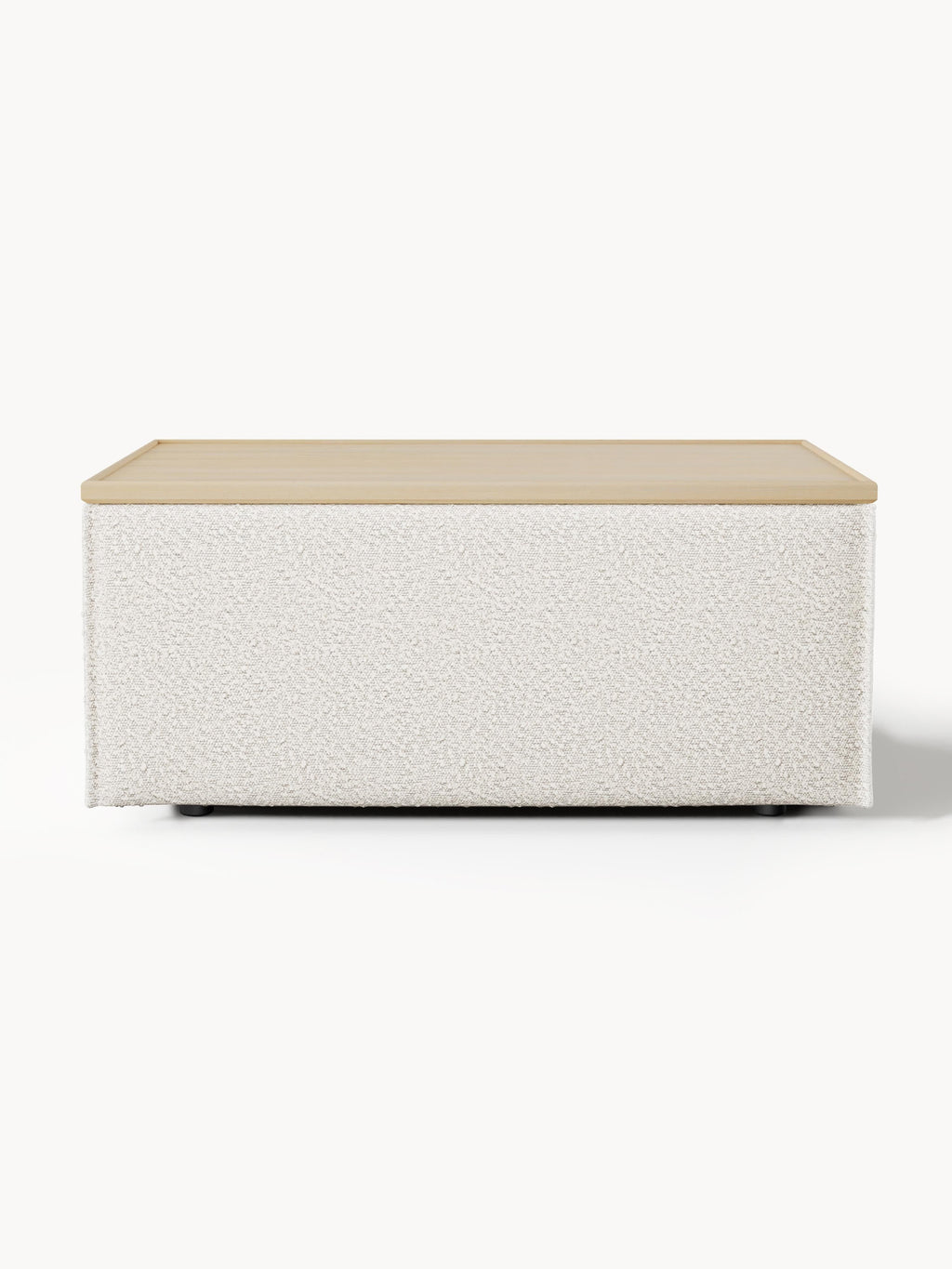 Lennon Bouclé Ottoman with Storage