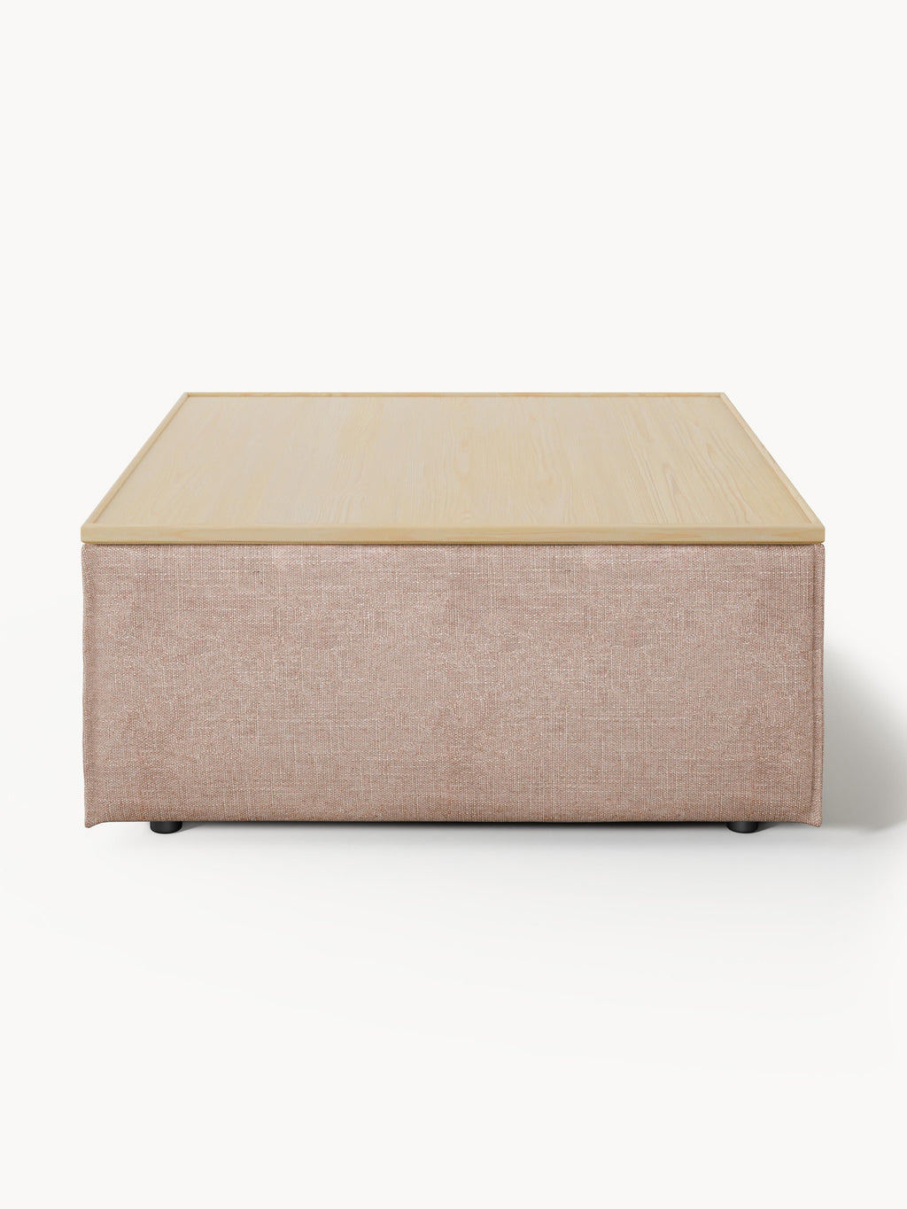 Lennon Linen Blend Ottoman with Storage
