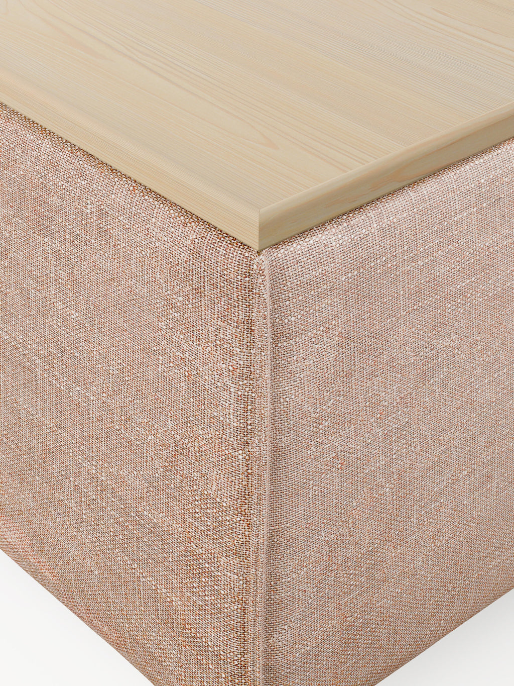 Lennon Linen Blend Ottoman with Storage