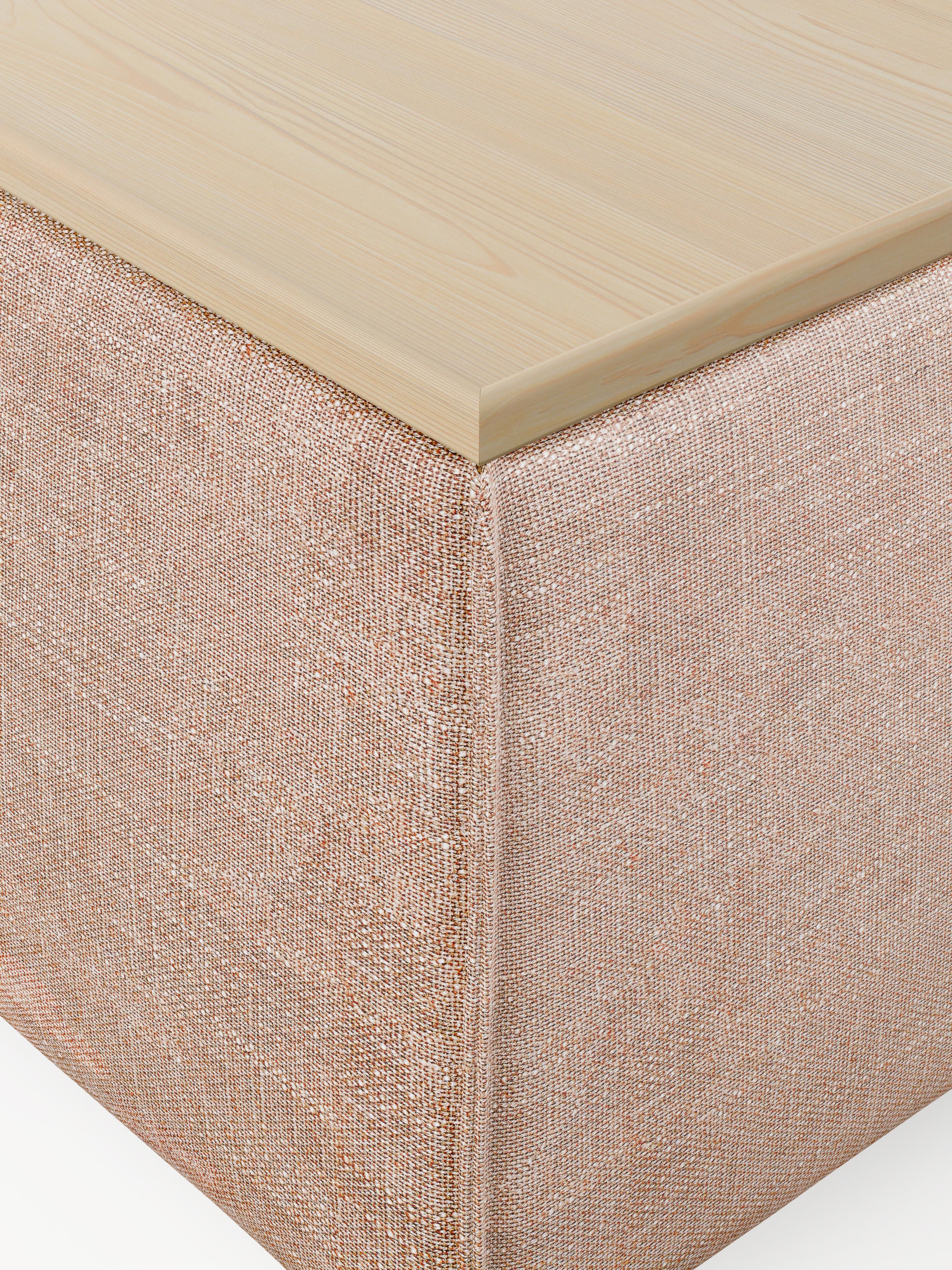 Lennon Linen Blend Ottoman with Storage