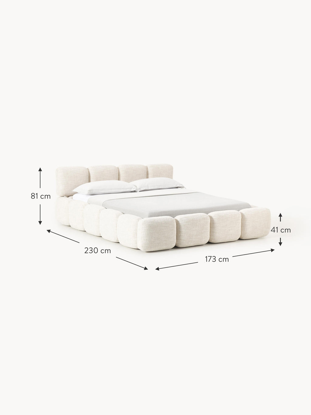 Tayla Upholstered Bouclé Bed