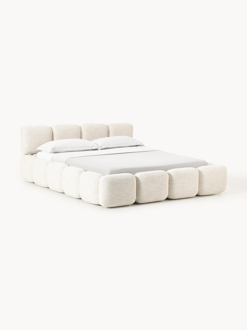 Gallery image 1 - Upholstered Bouclé Bed Tayla