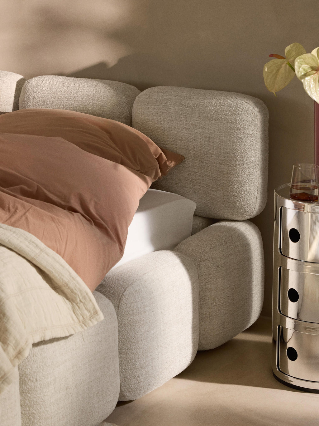 Tayla Upholstered Bouclé Bed