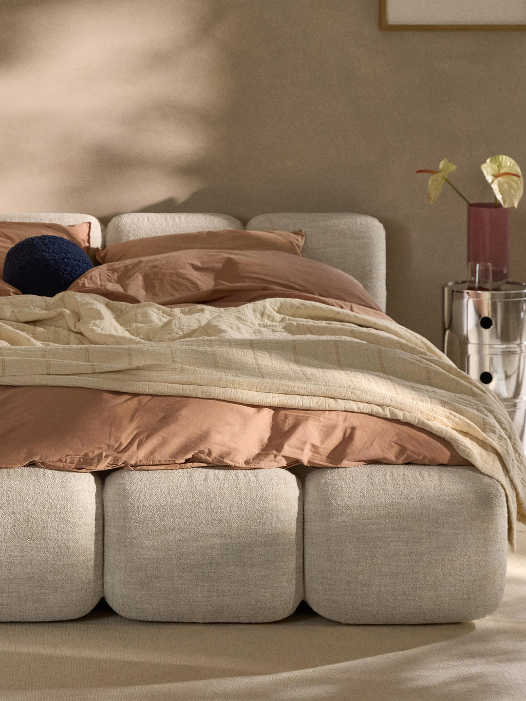 Tayla Upholstered Bouclé Bed