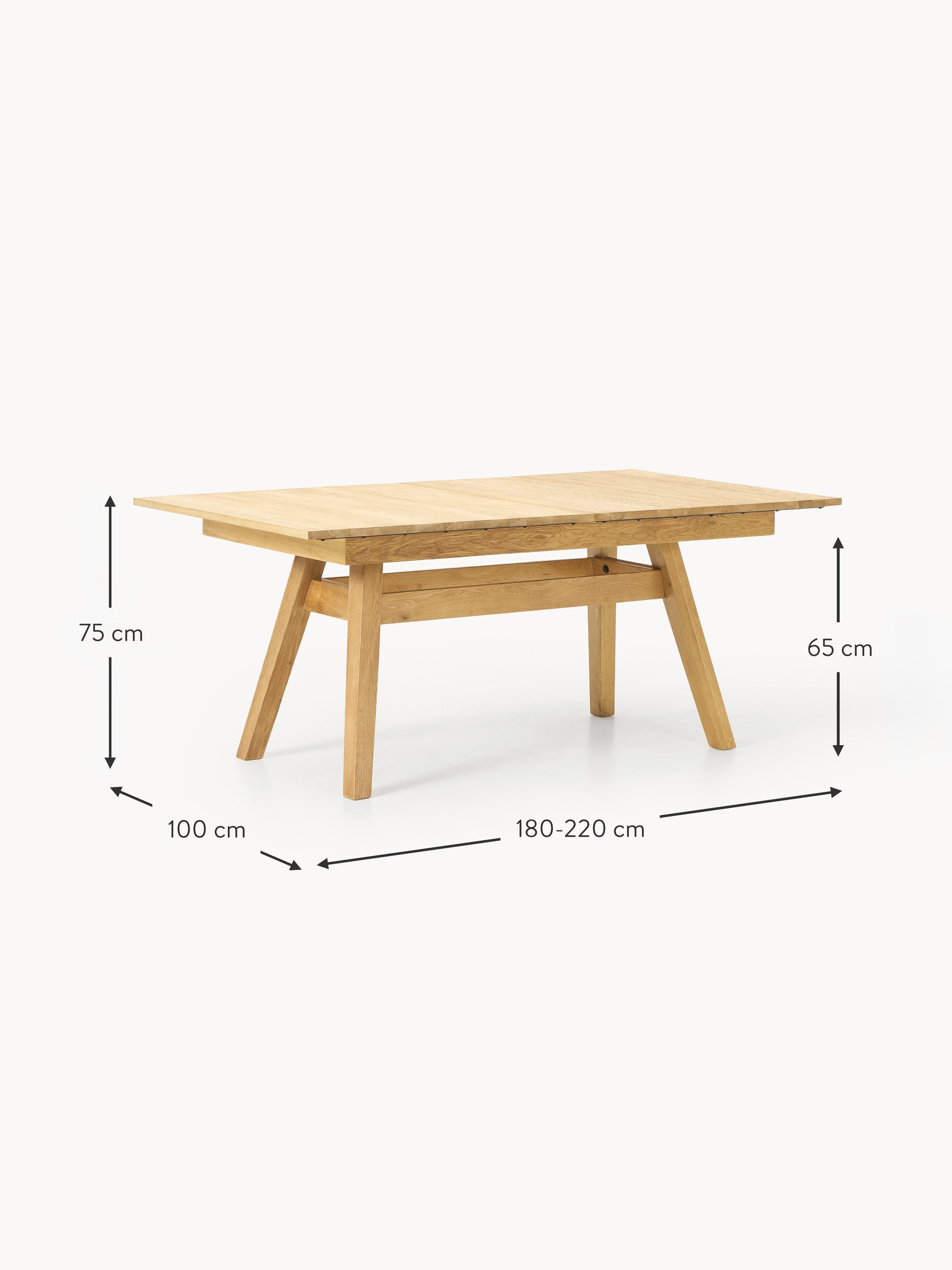 Ethan Extendable Dining Table, 180 - 220 x 100 cm