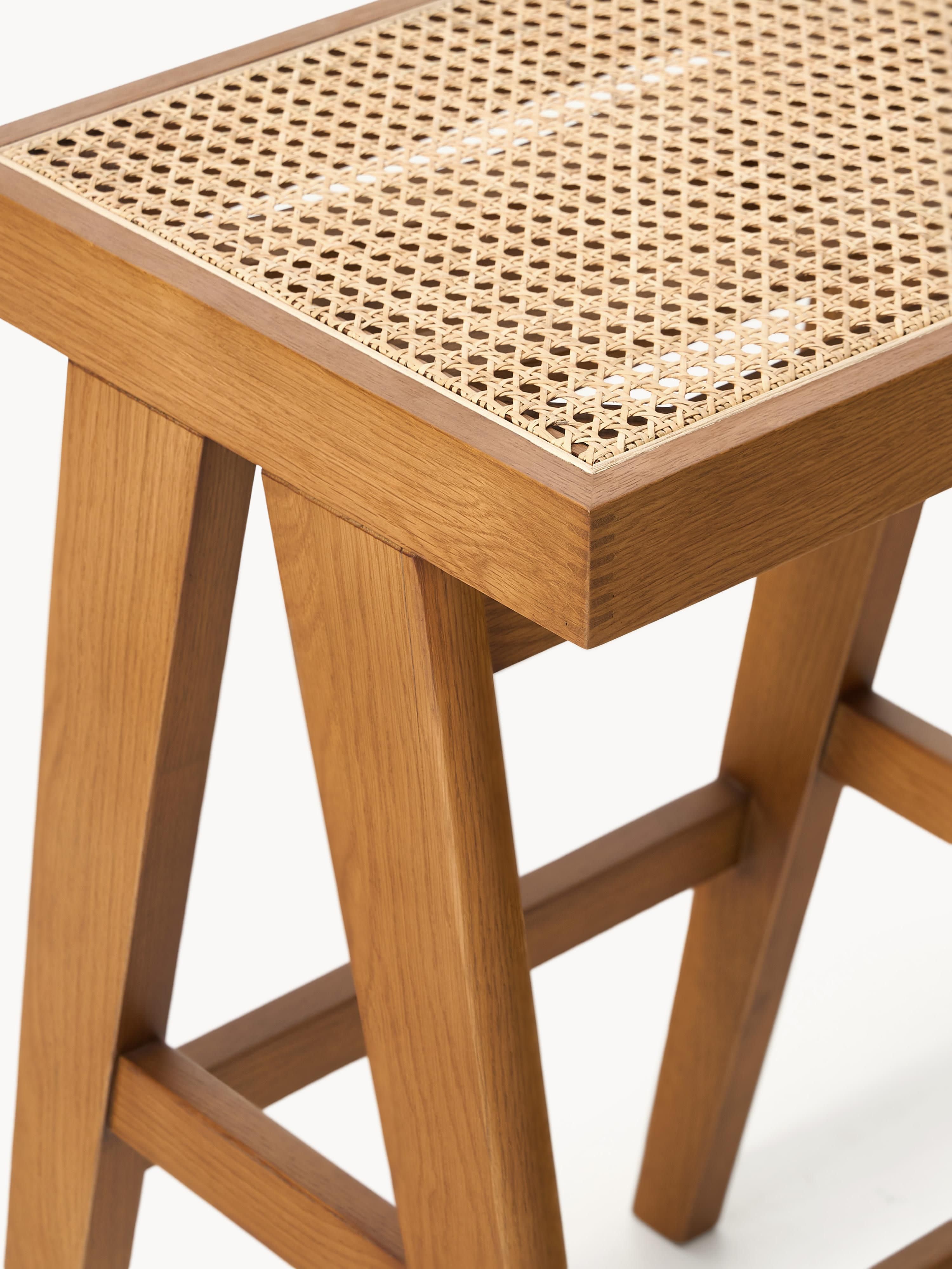 Sissi Bar Stool with Viennese Wickerwork