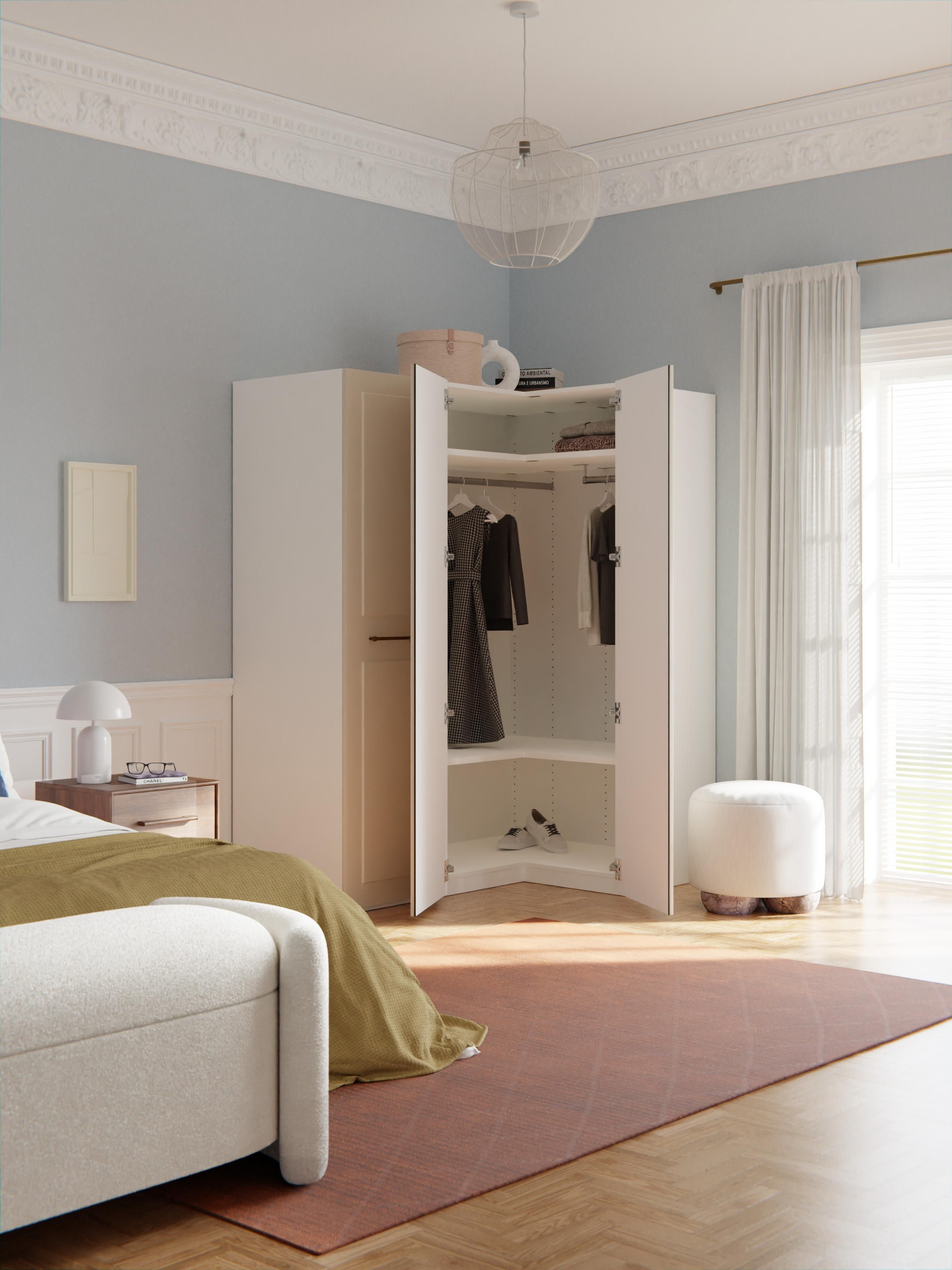 Charlotte Modular Corner Wardrobe, 165 cm Wide, in various sizes