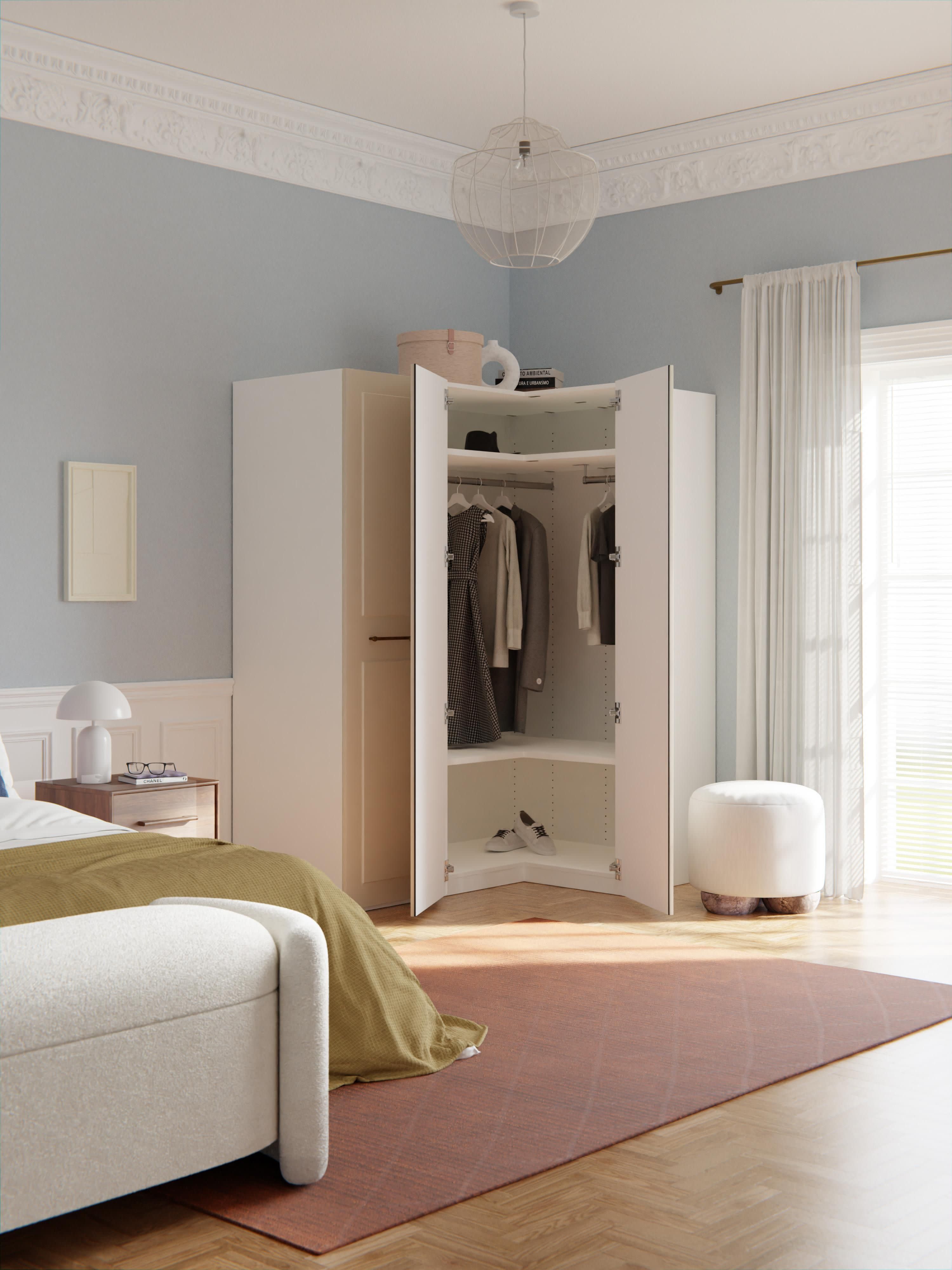 Charlotte Modular Corner Wardrobe, 165 cm Wide, in various sizes