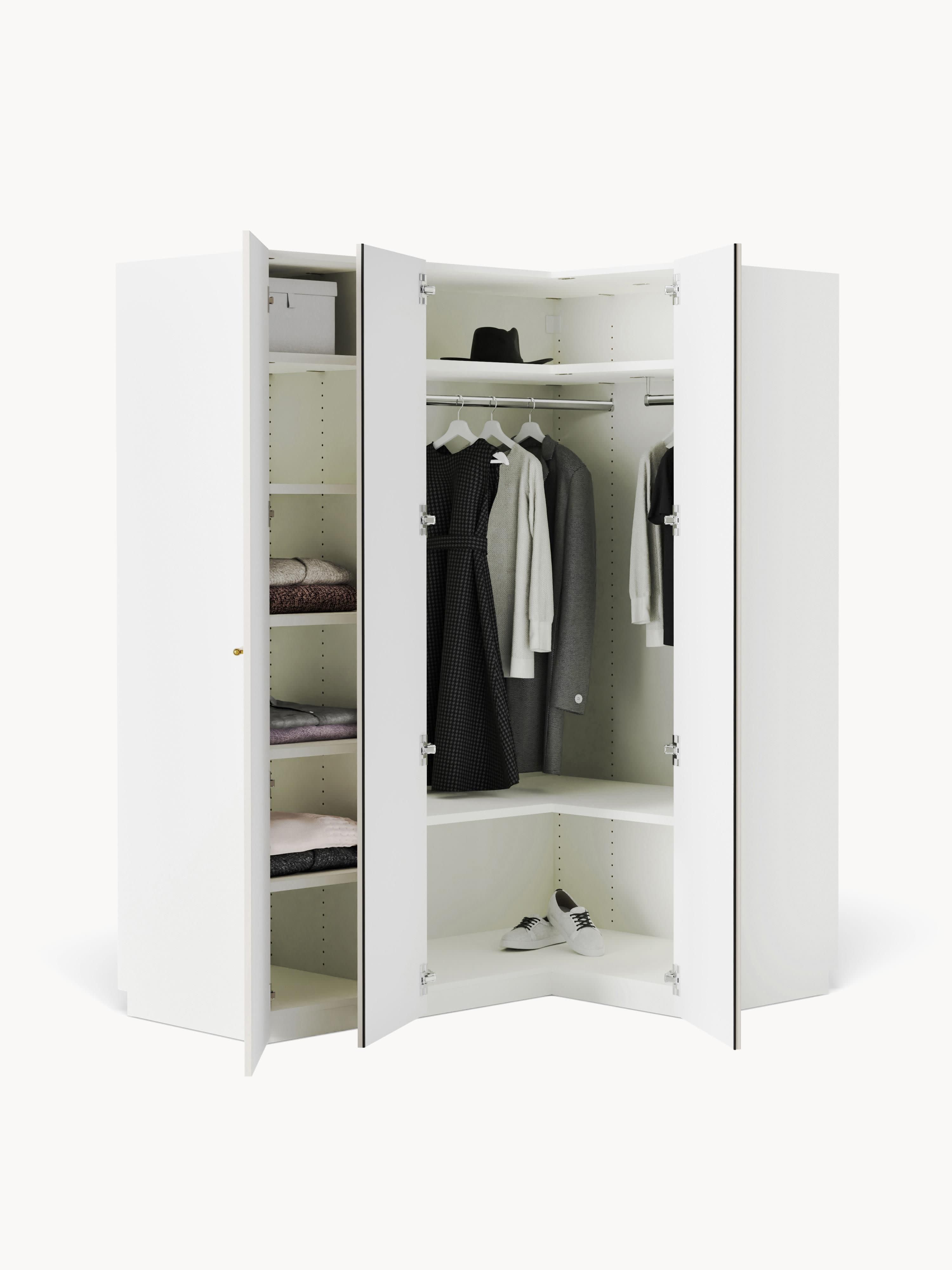 Charlotte Modular Corner Wardrobe, 165 cm Wide, in various sizes