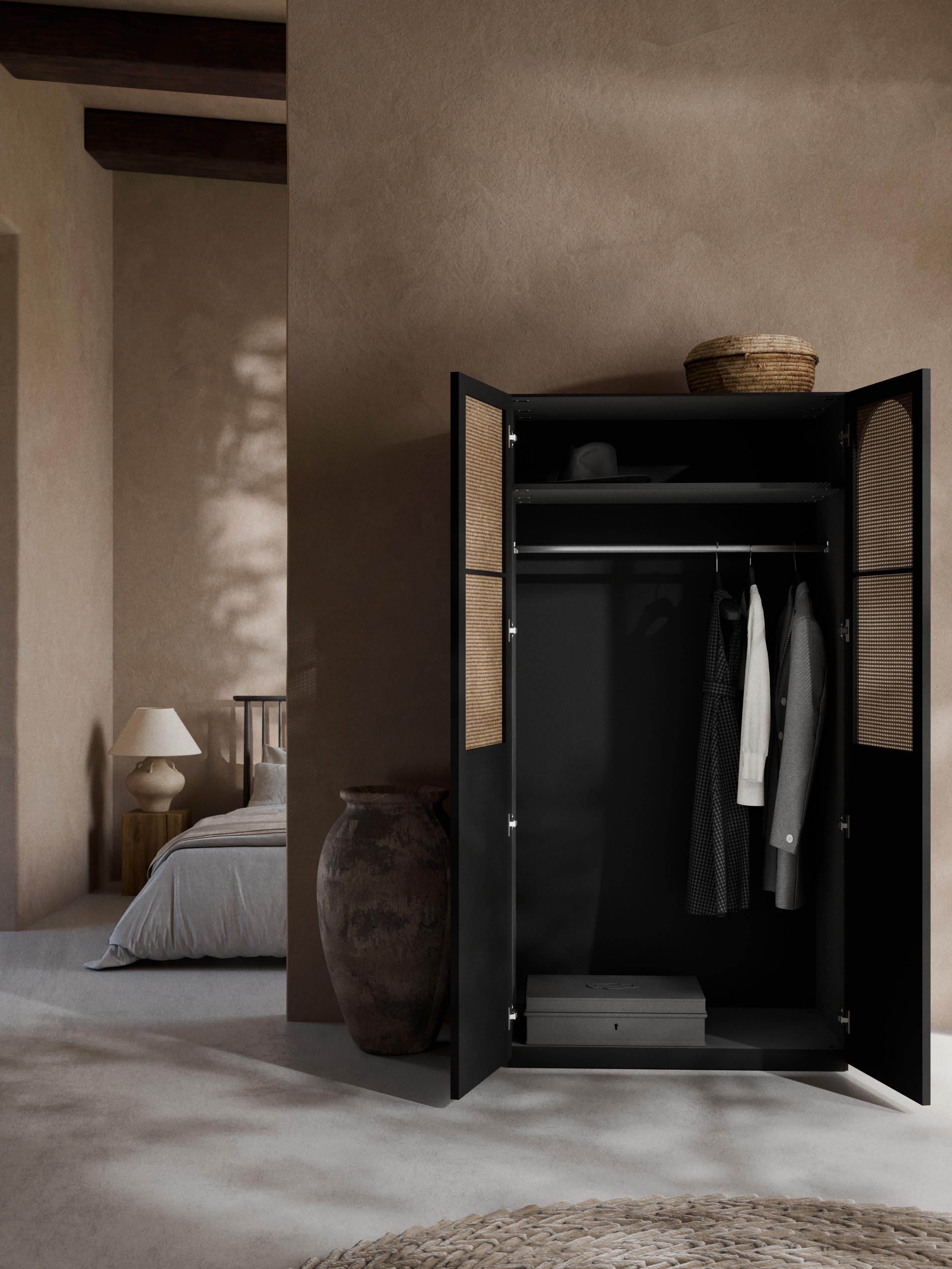 Jeanne Modular Hinged Door Wardrobe, 100 cm Wide, in various sizes