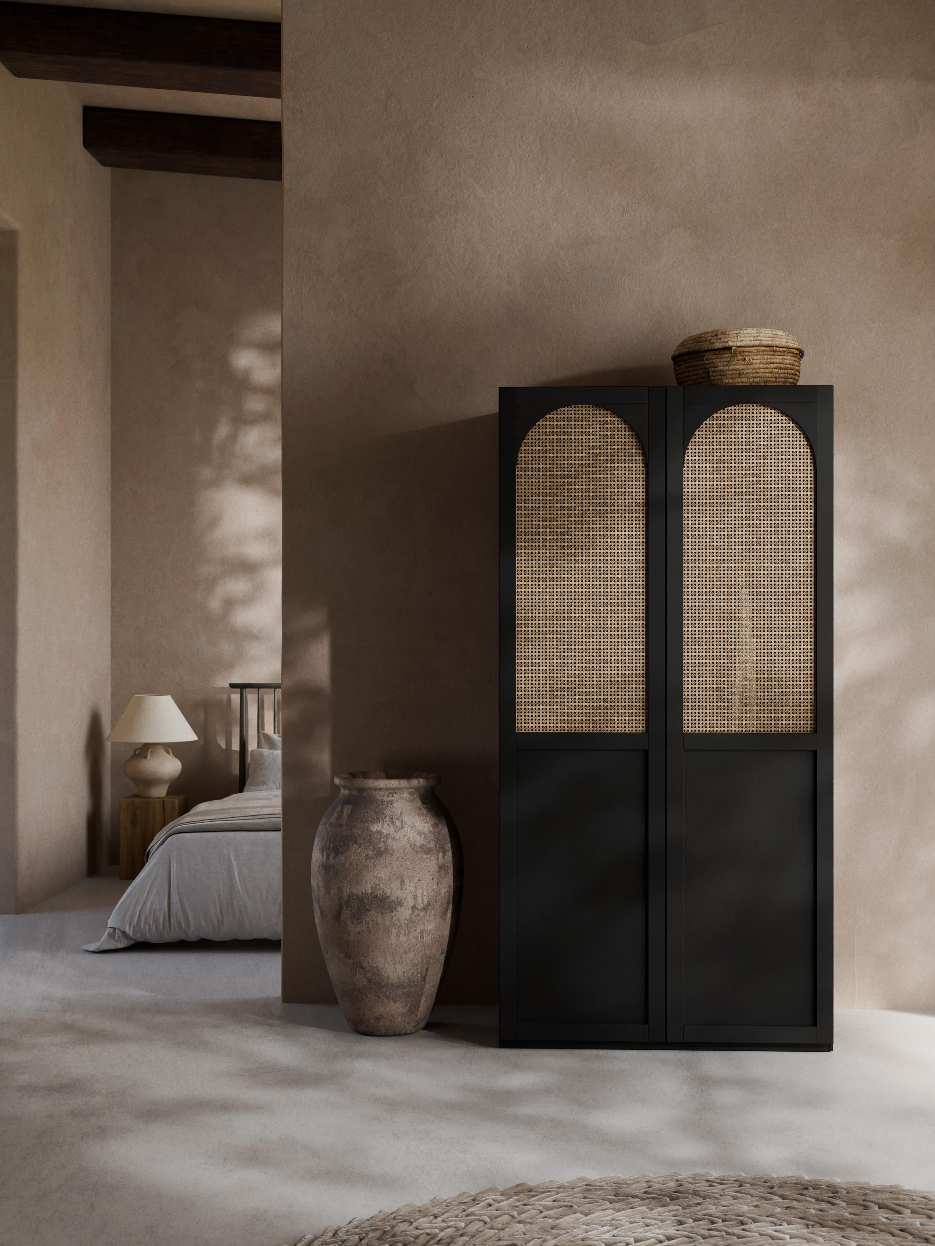 Jeanne Modular Hinged Door Wardrobe, 100 cm Wide, in various sizes