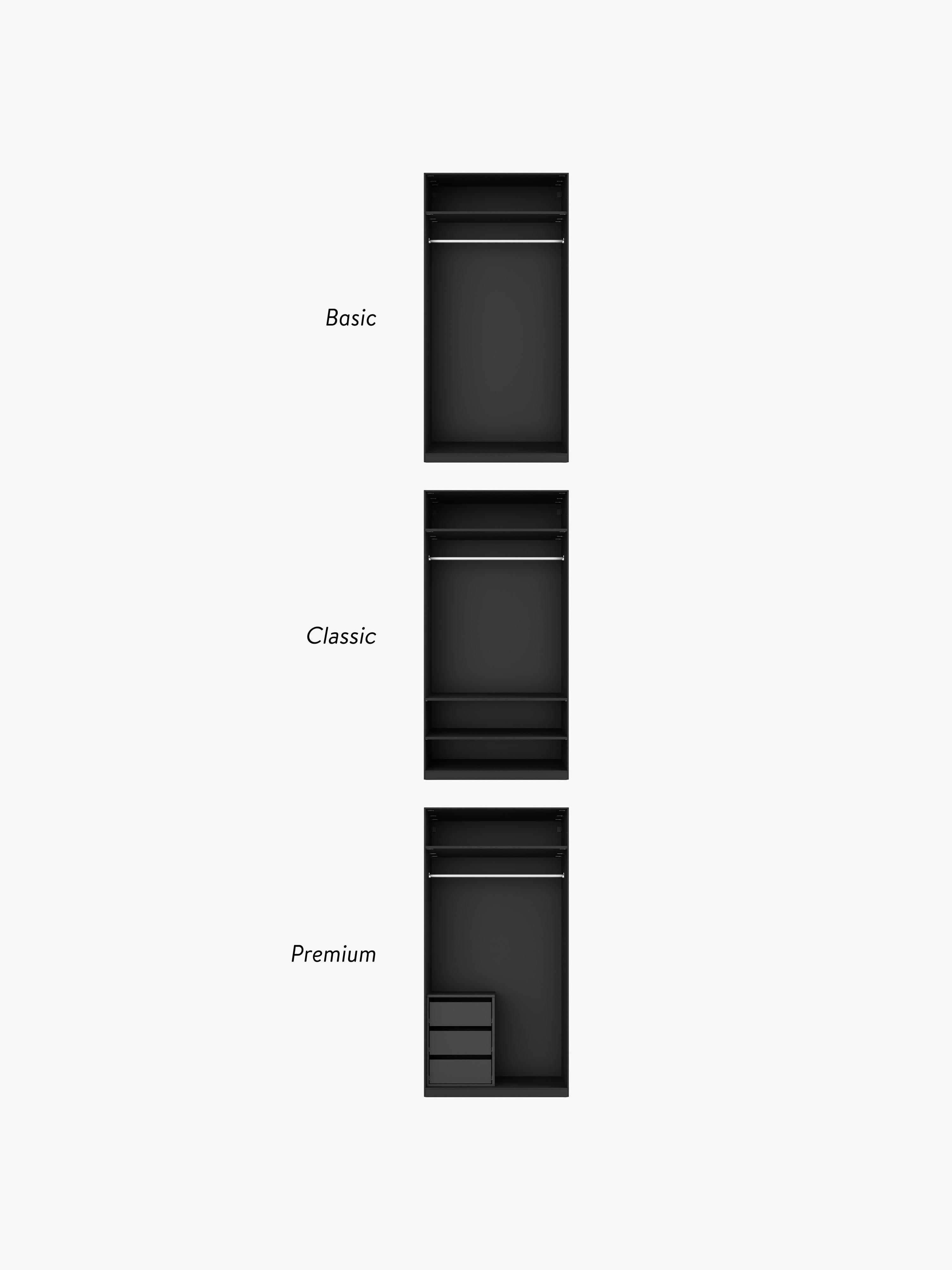 Jeanne Modular Hinged Door Wardrobe, 100 cm Wide, in various sizes
