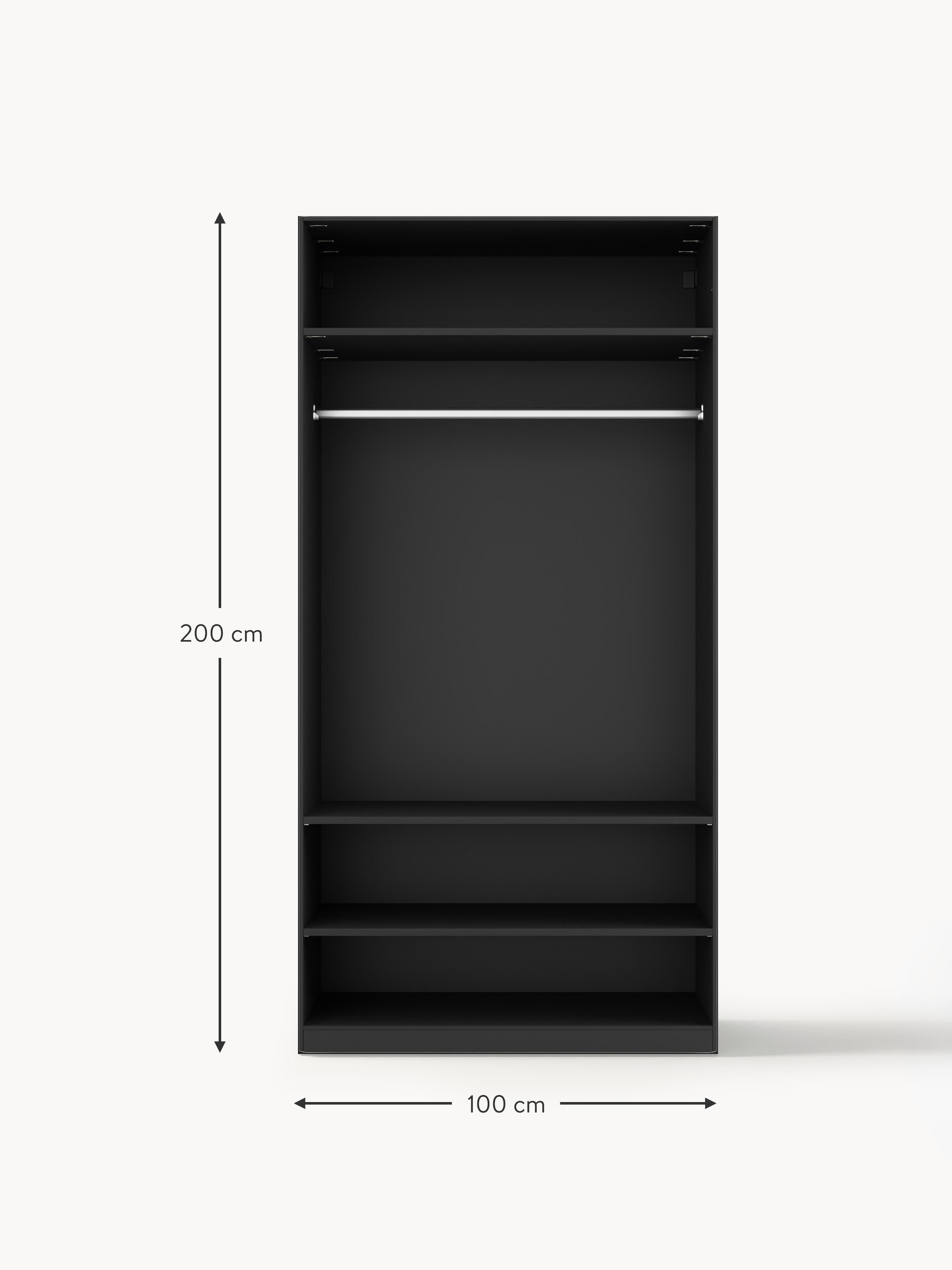 Jeanne Modular Hinged Door Wardrobe, 100 cm Wide, in various sizes