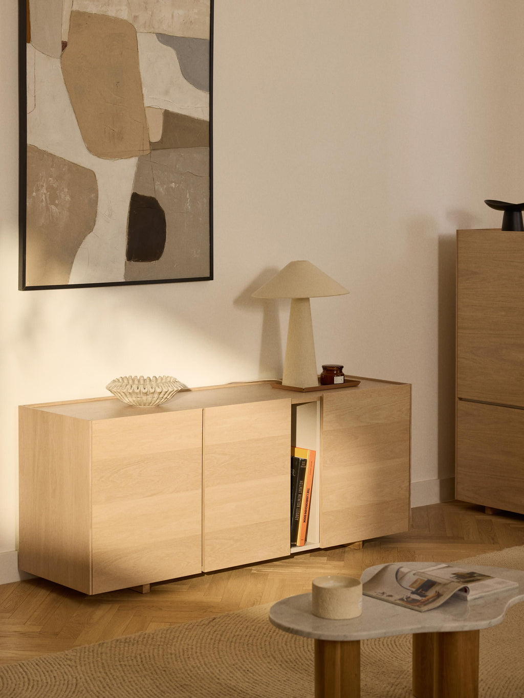 Larsen Wooden Sideboard, W 160 cm