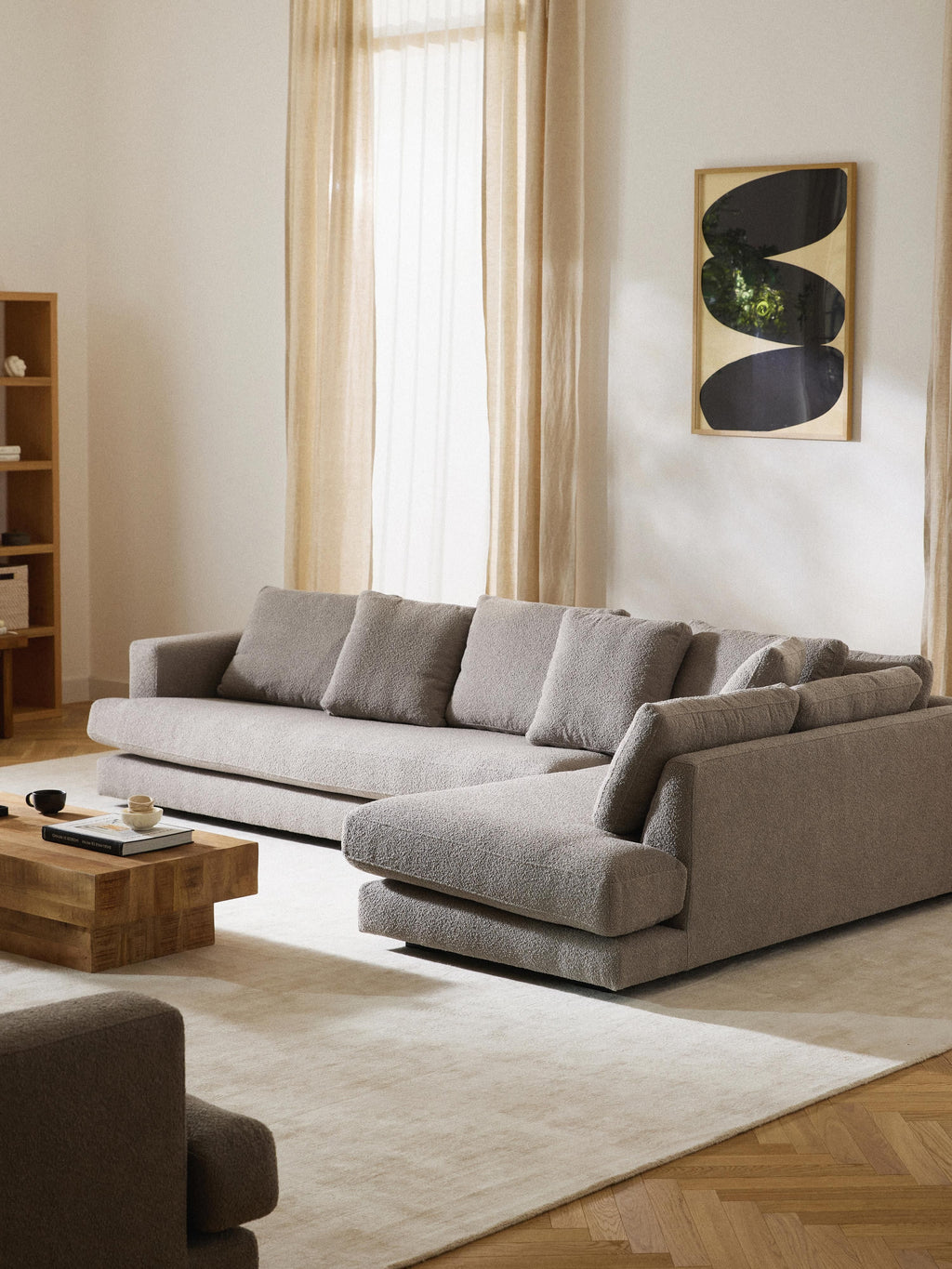 Tribeca Bouclé Corner Sofa (4-seater)