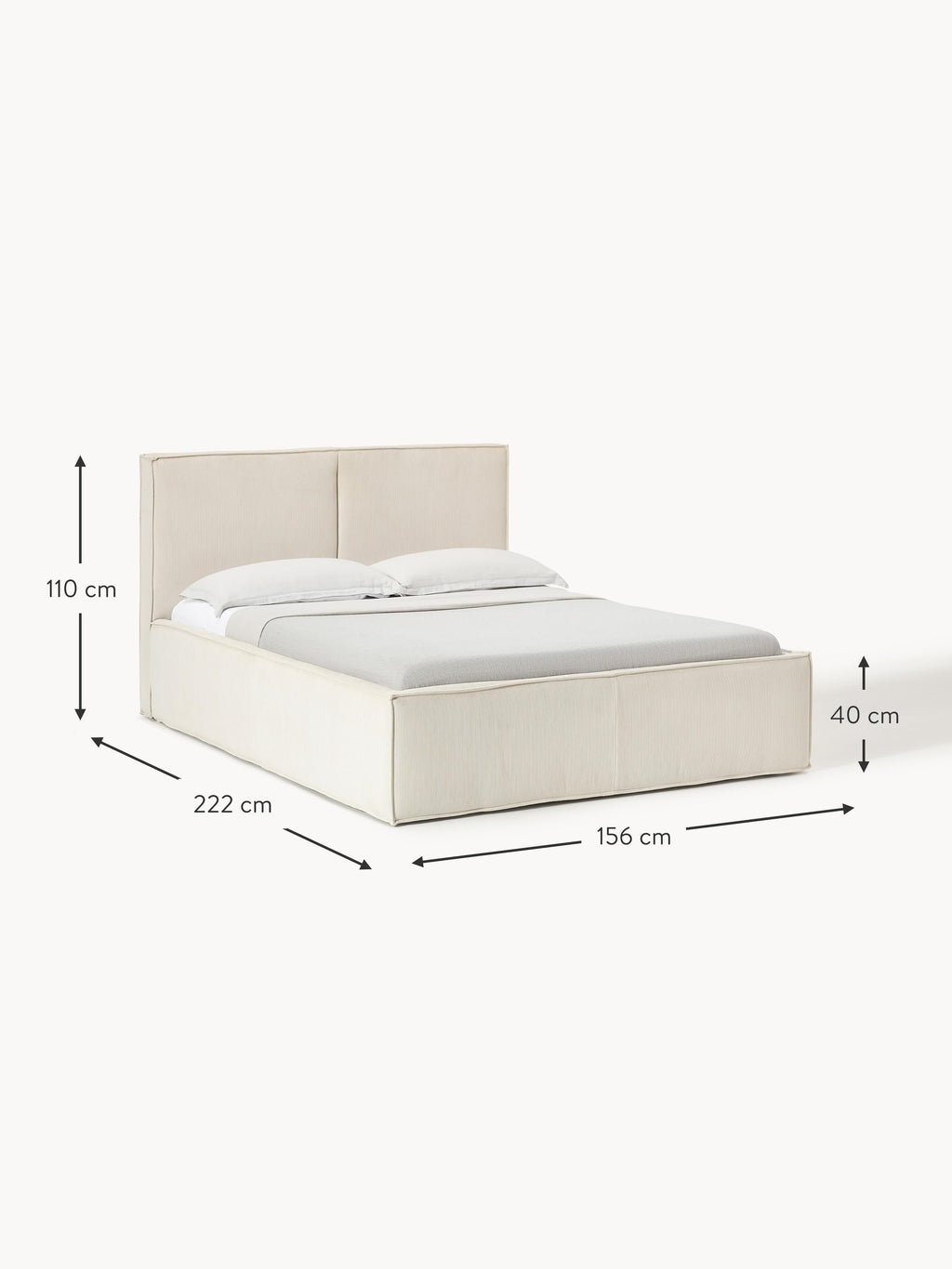 Dream Upholstered Corduroy Bed