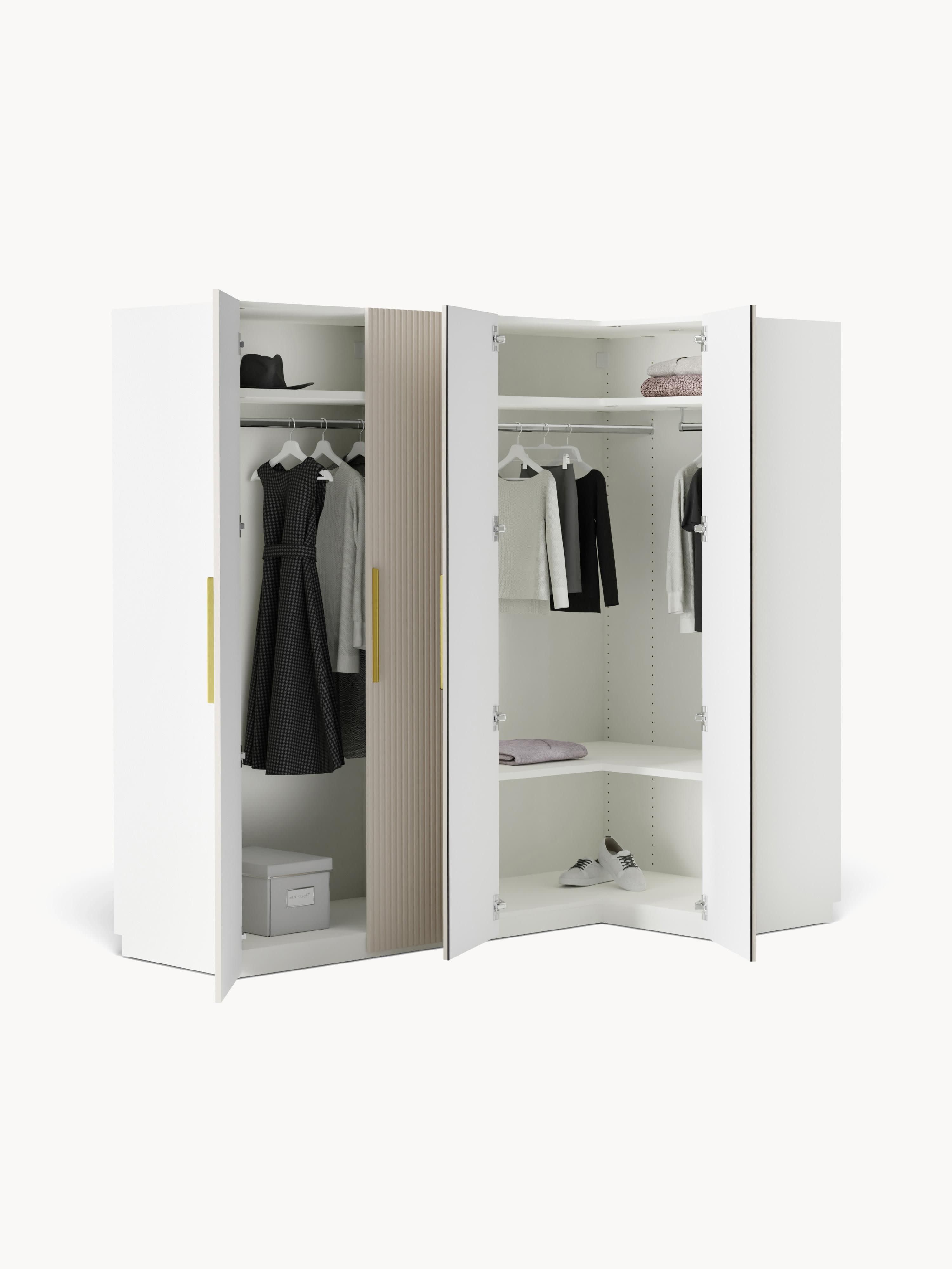 Simone Modular Corner Wardrobe, 215 cm Wide, in various sizes