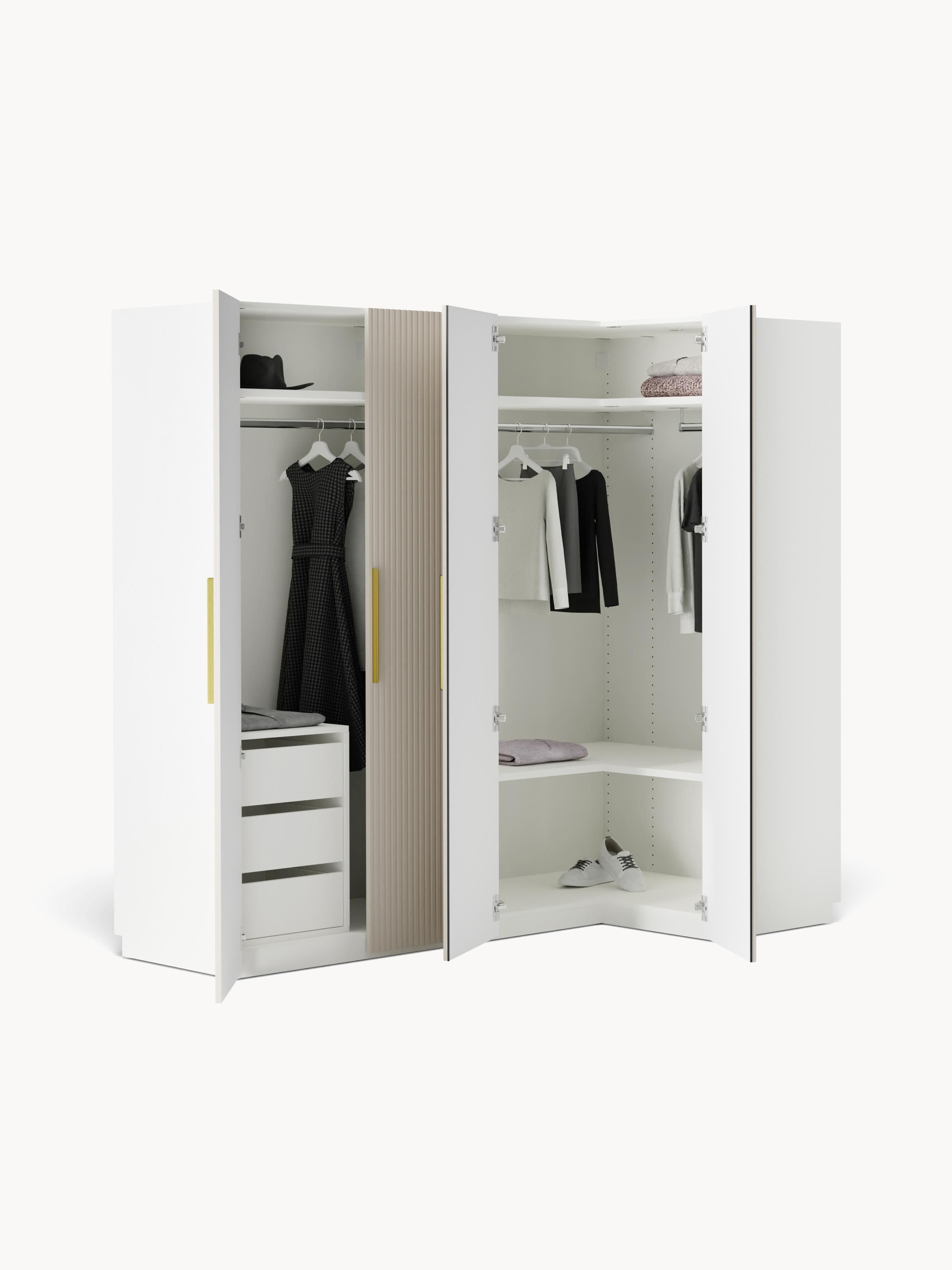 Simone Modular Corner Wardrobe, 215 cm Wide, in various sizes