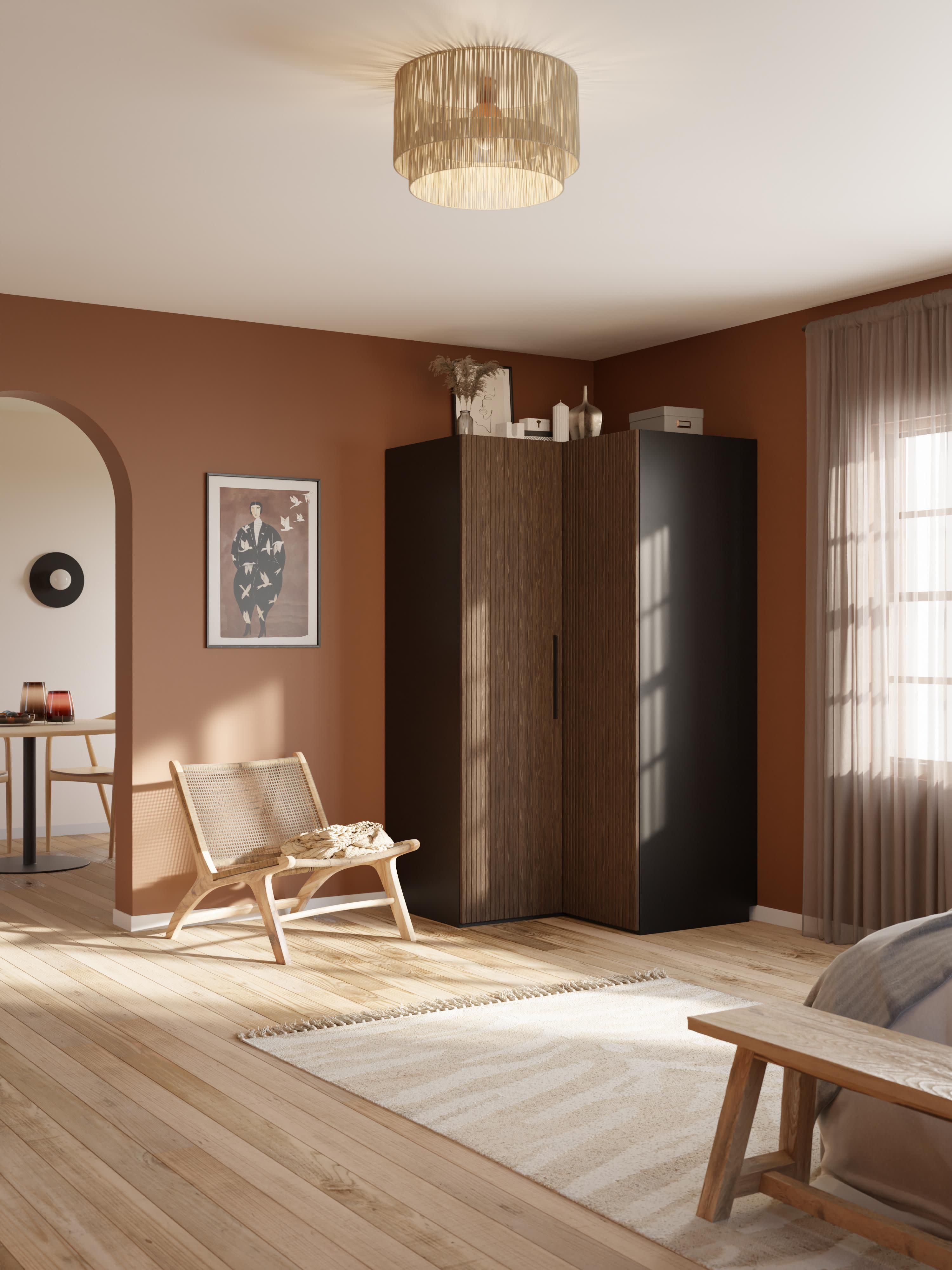 Simone Modular Corner Wardrobe, 115 cm Wide