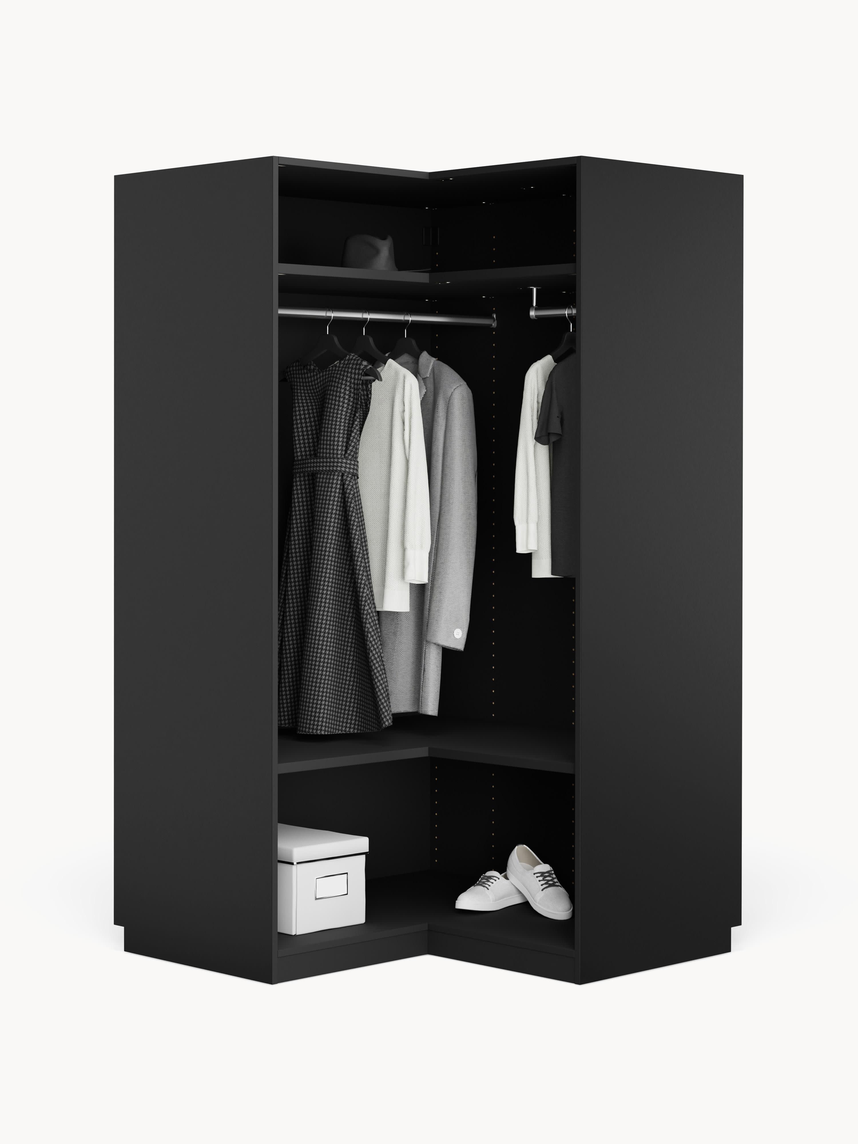 Simone Modular Corner Wardrobe, 115 cm Wide