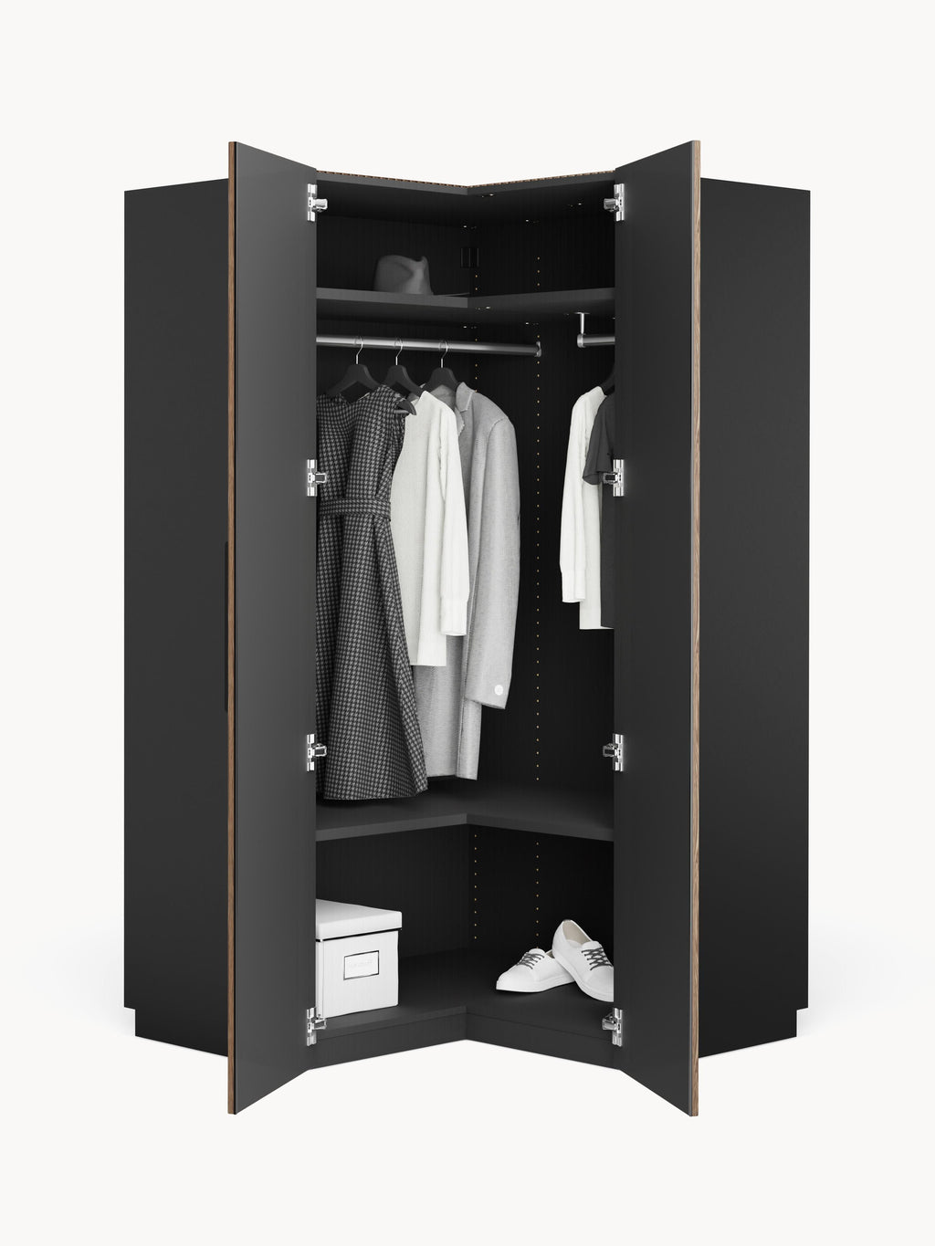 Simone Modular Corner Wardrobe, 115 cm Wide