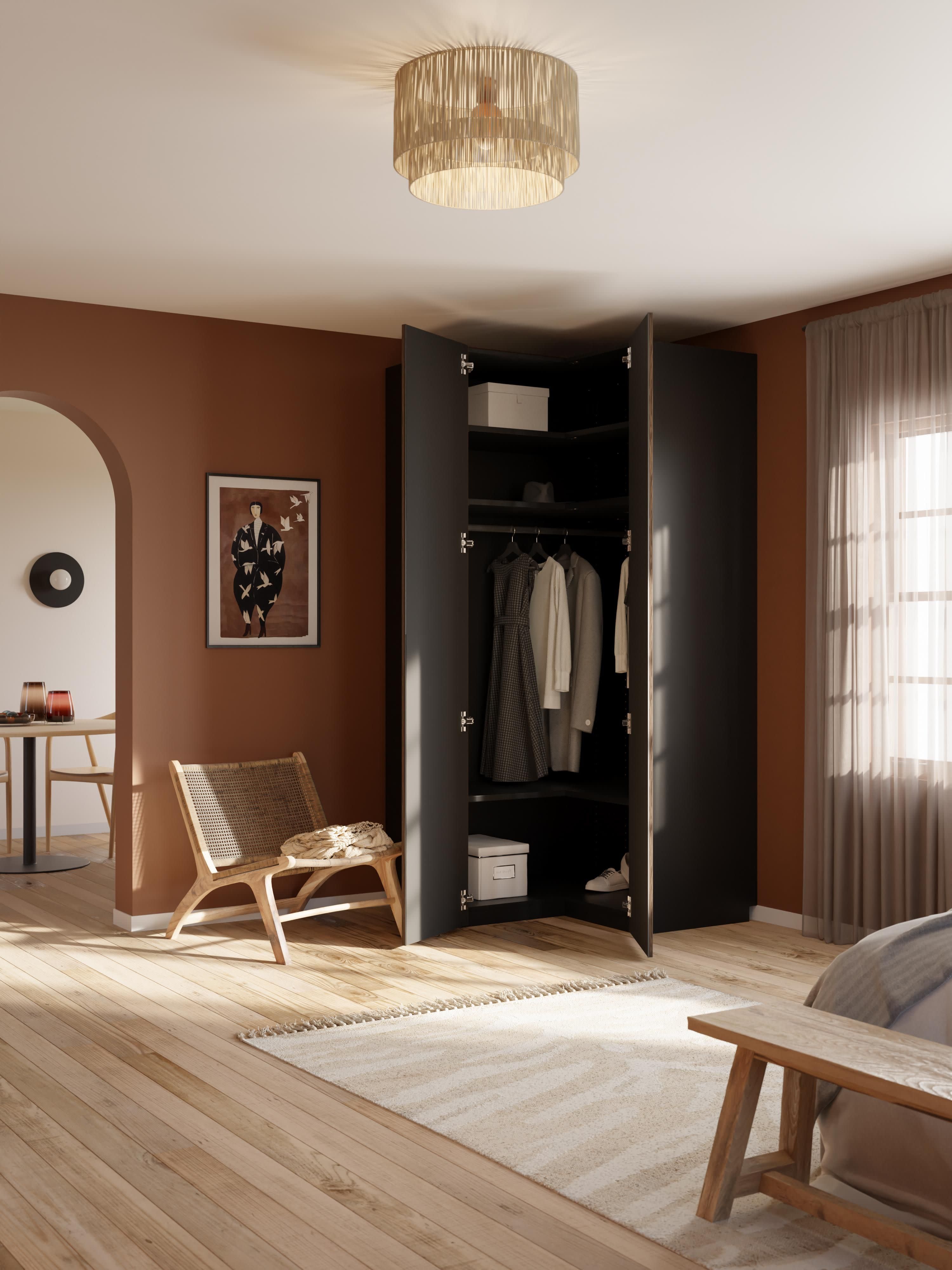 Simone Modular Corner Wardrobe, 115 cm Wide