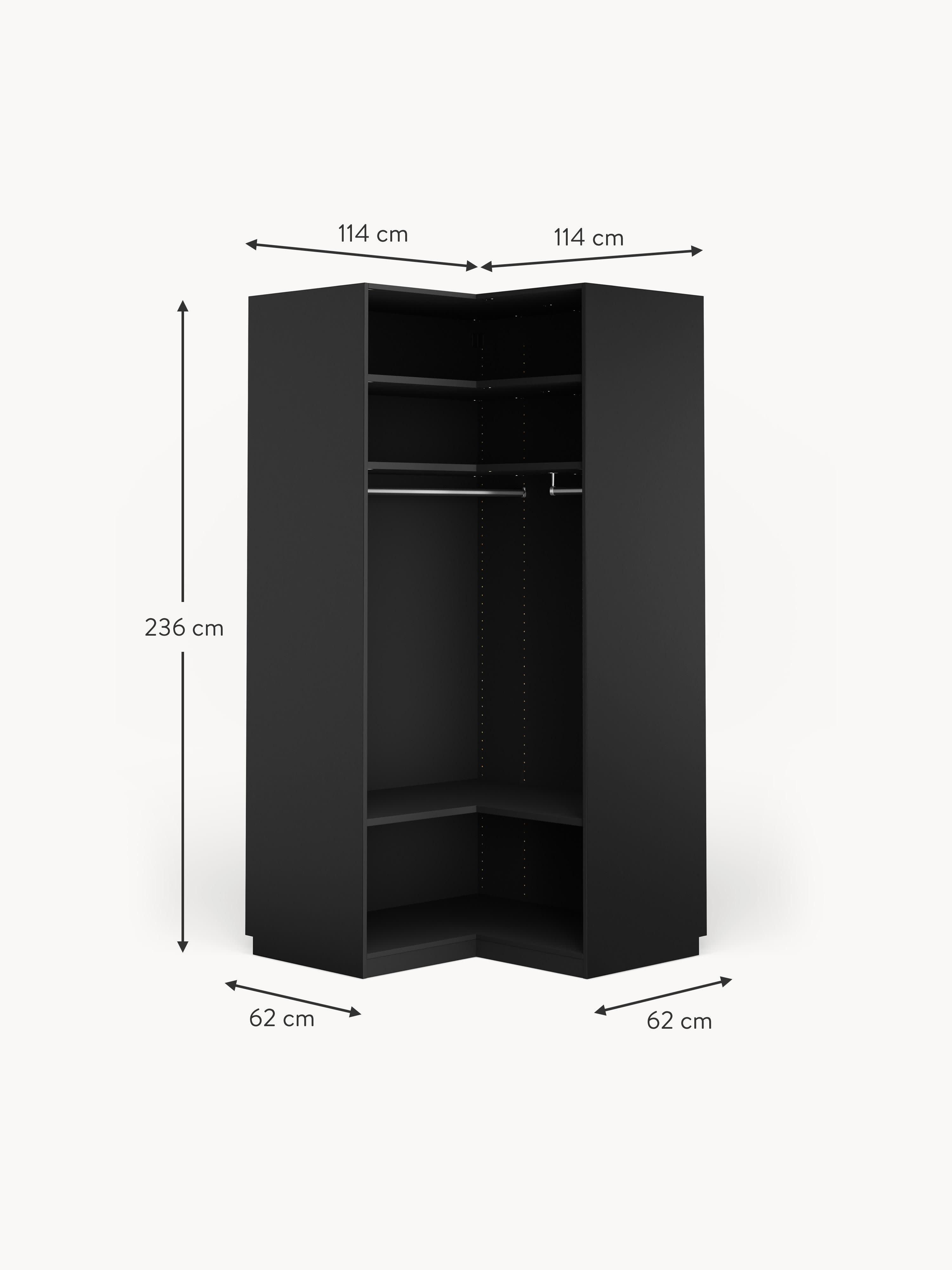 Simone Modular Corner Wardrobe, 115 cm Wide